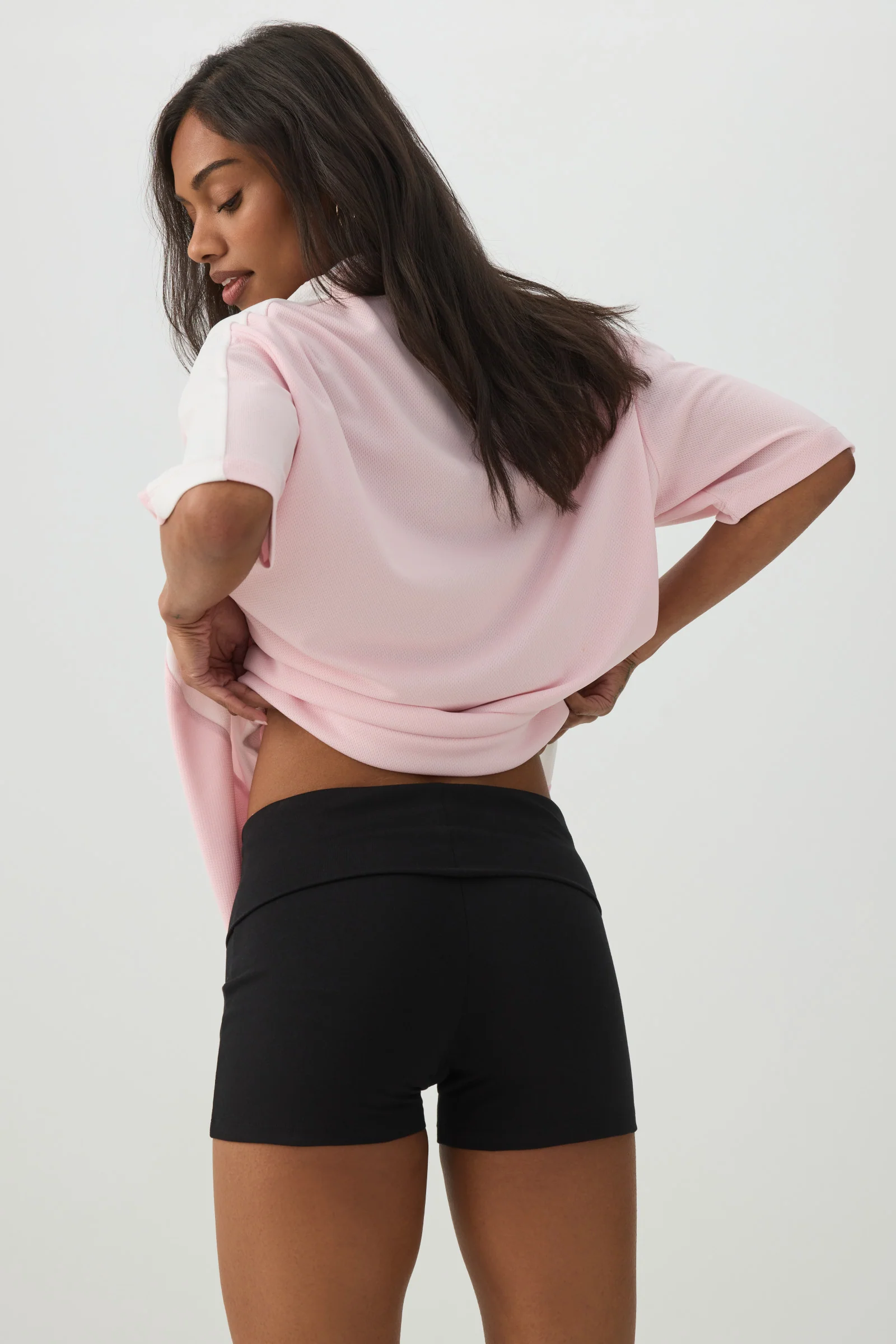 Mini Fold Over Biker Shorts - Image 4