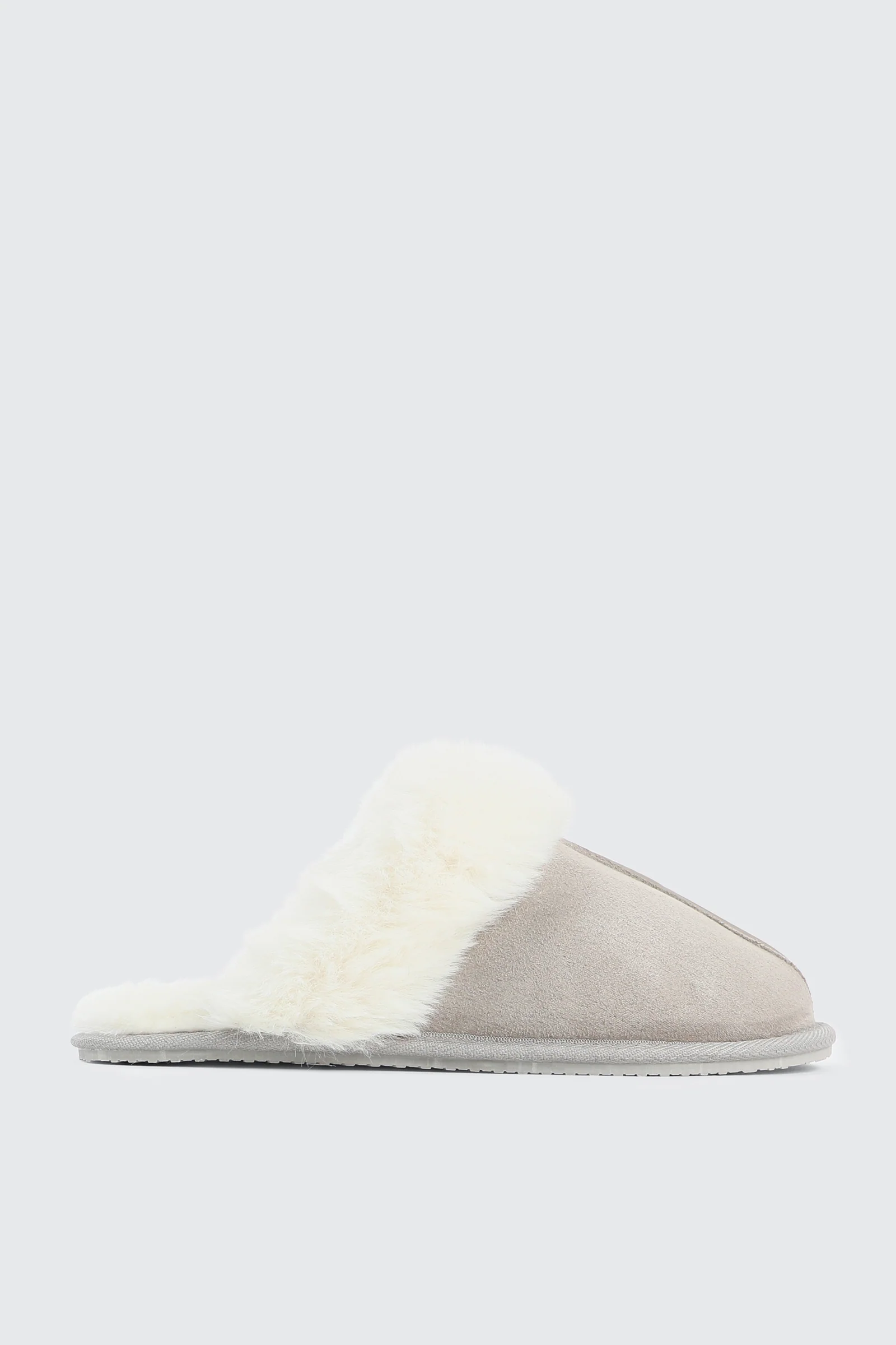 Mule Slippers with Fur Lining