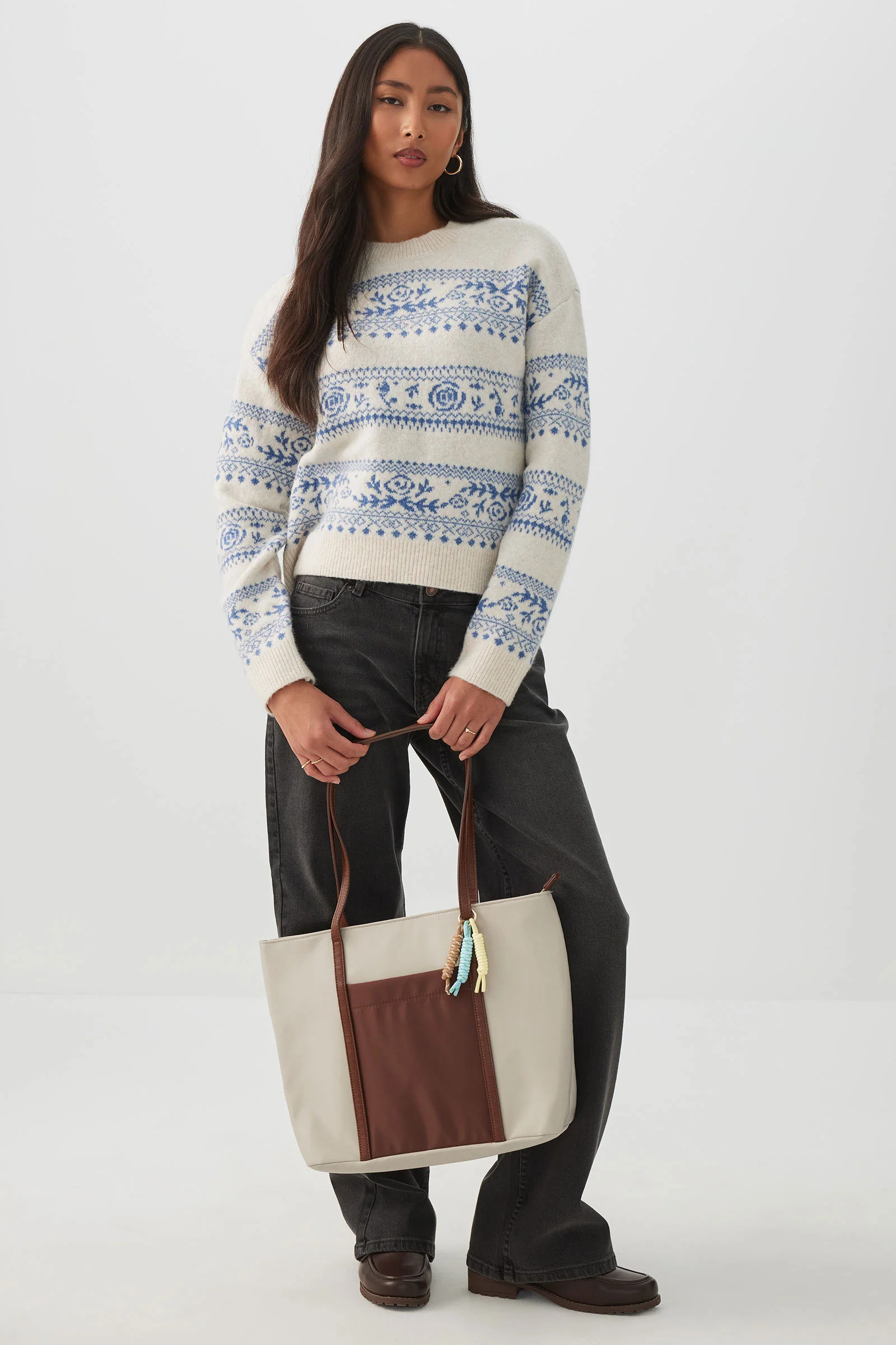 Nylon Tote Bag with Charms - Image 5