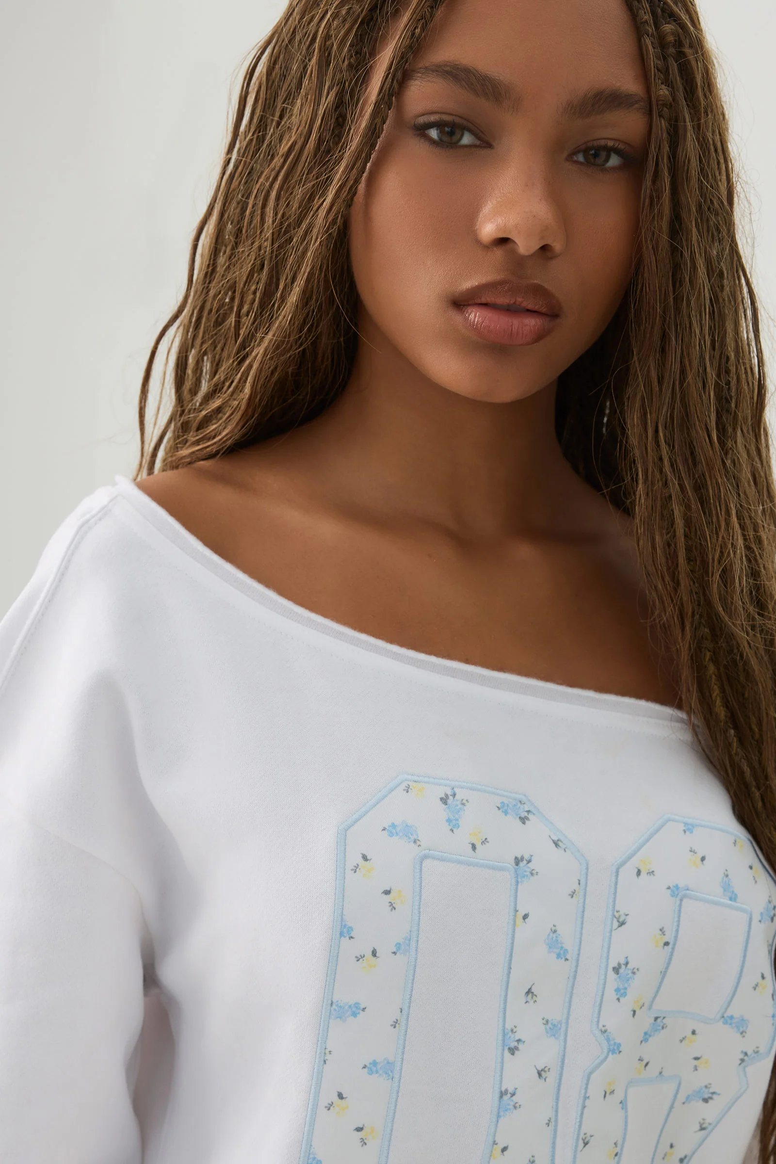 Off Shoulder Fleece Top - Image 3
