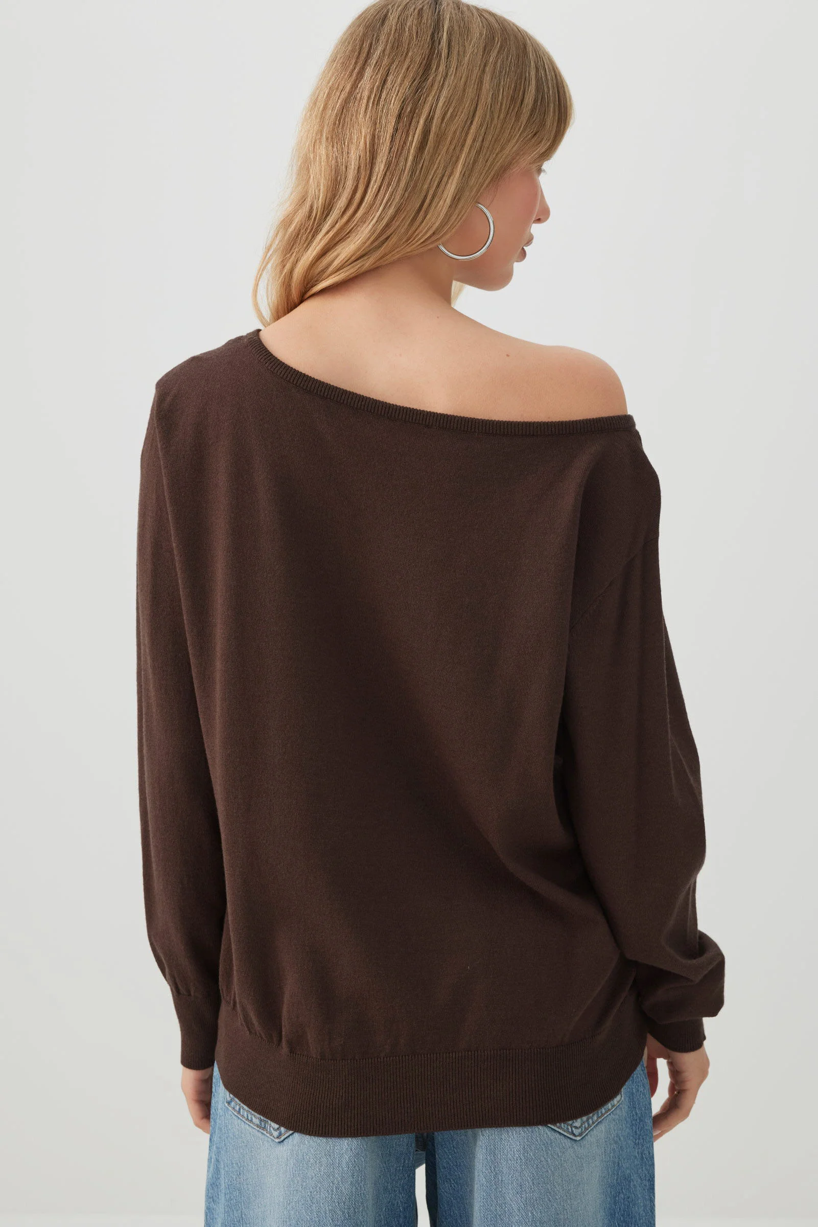 Off Shoulder Knit Sweater - Image 4