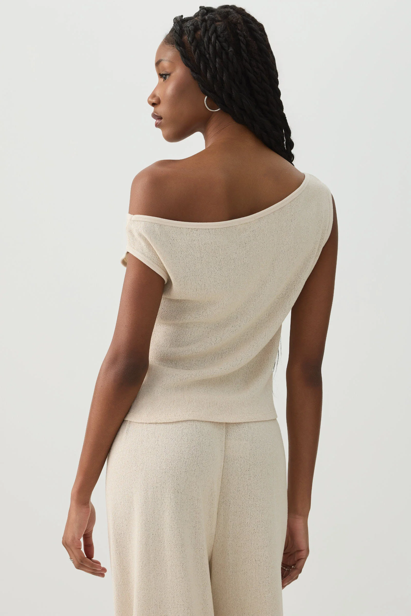 Off Shoulder Knit Top - Image 4