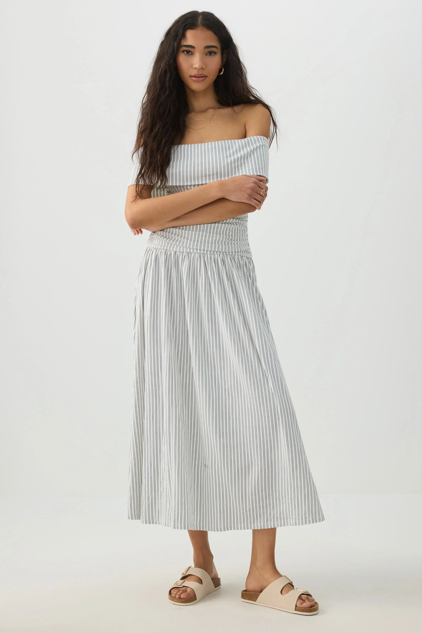 Off Shoulder Midi Dress