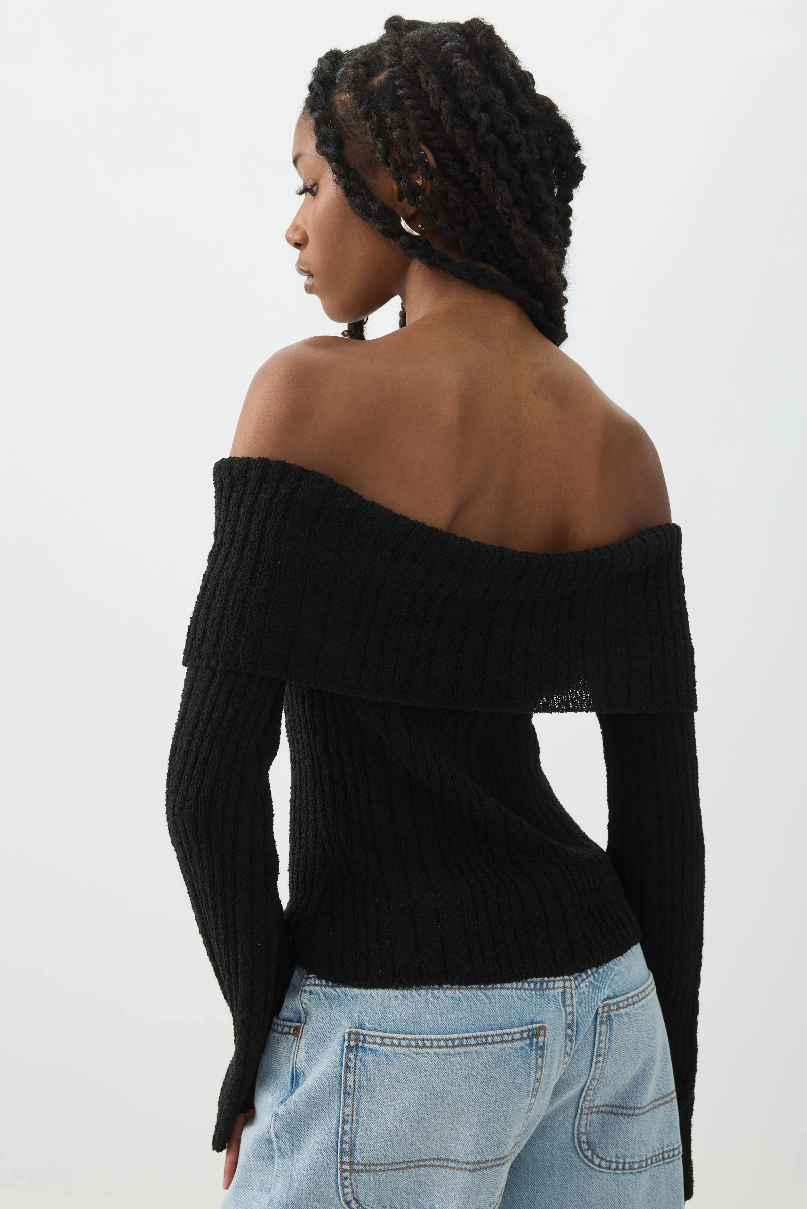 Off Shoulder Sweater - Image 4