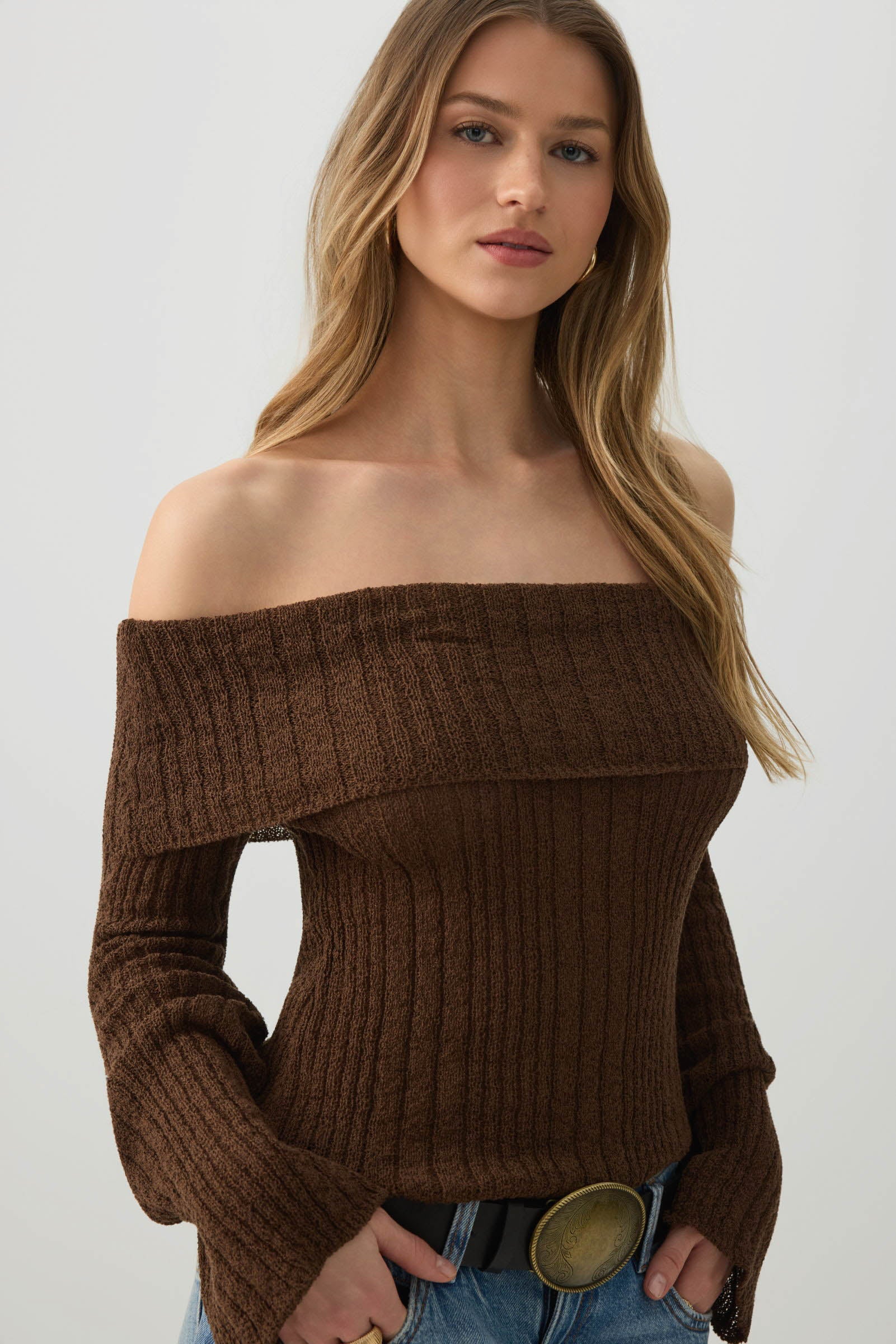 Off Shoulder Sweater - Image 2