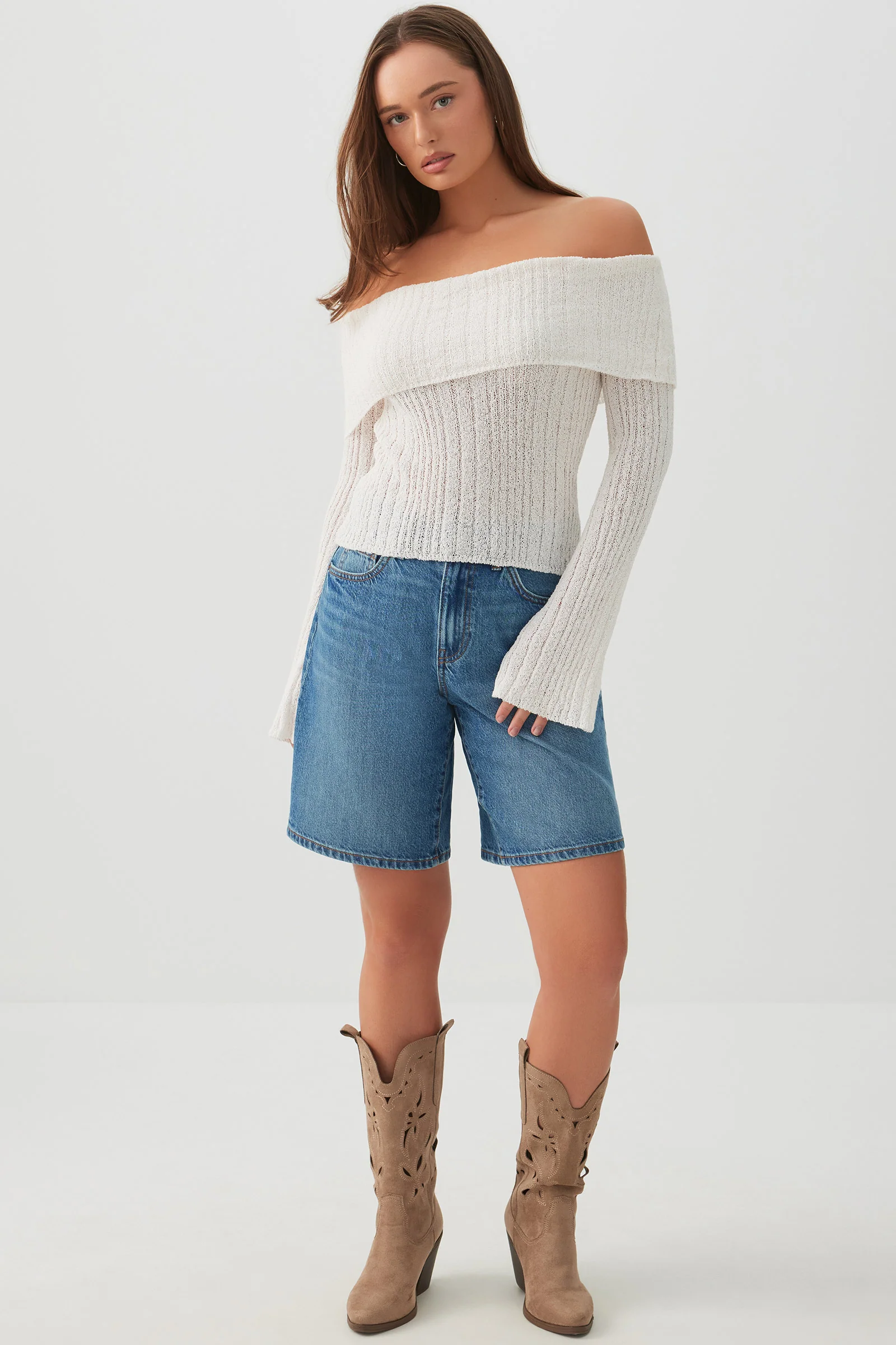 Off Shoulder Sweater - Image 3