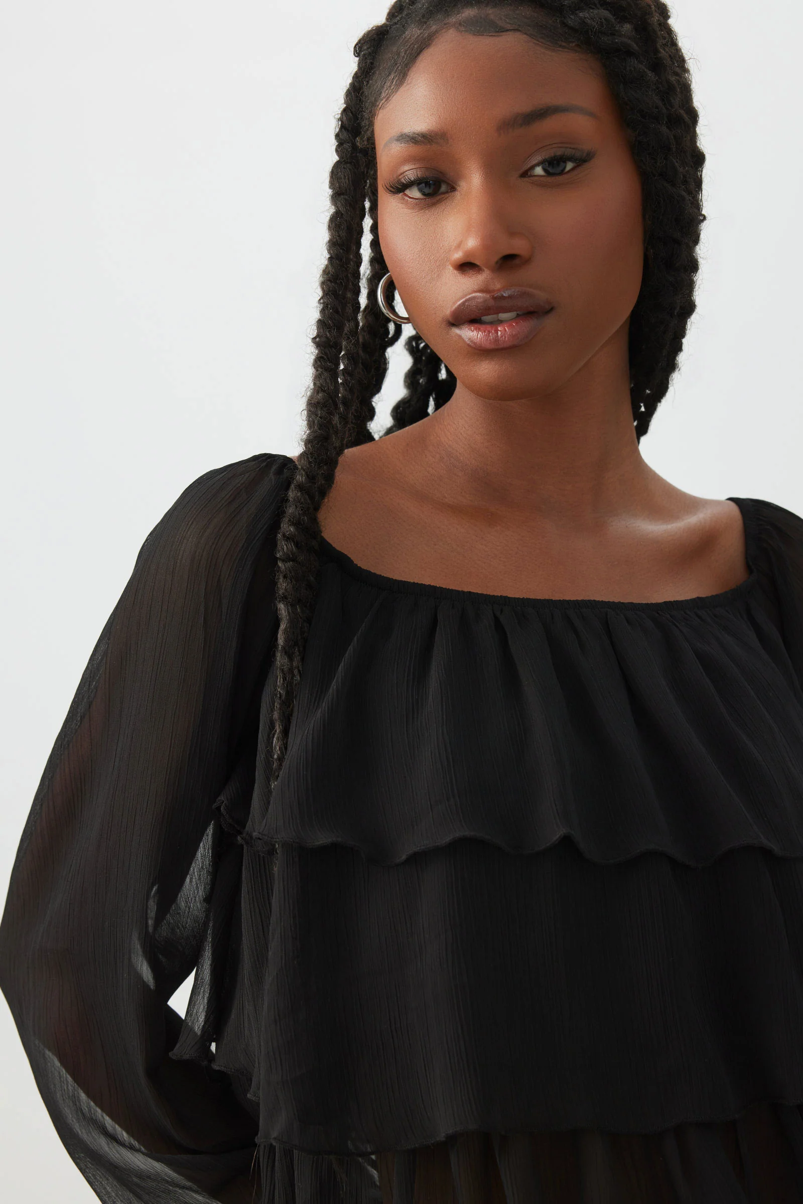 Off Shoulder Tiered Blouse - Image 2
