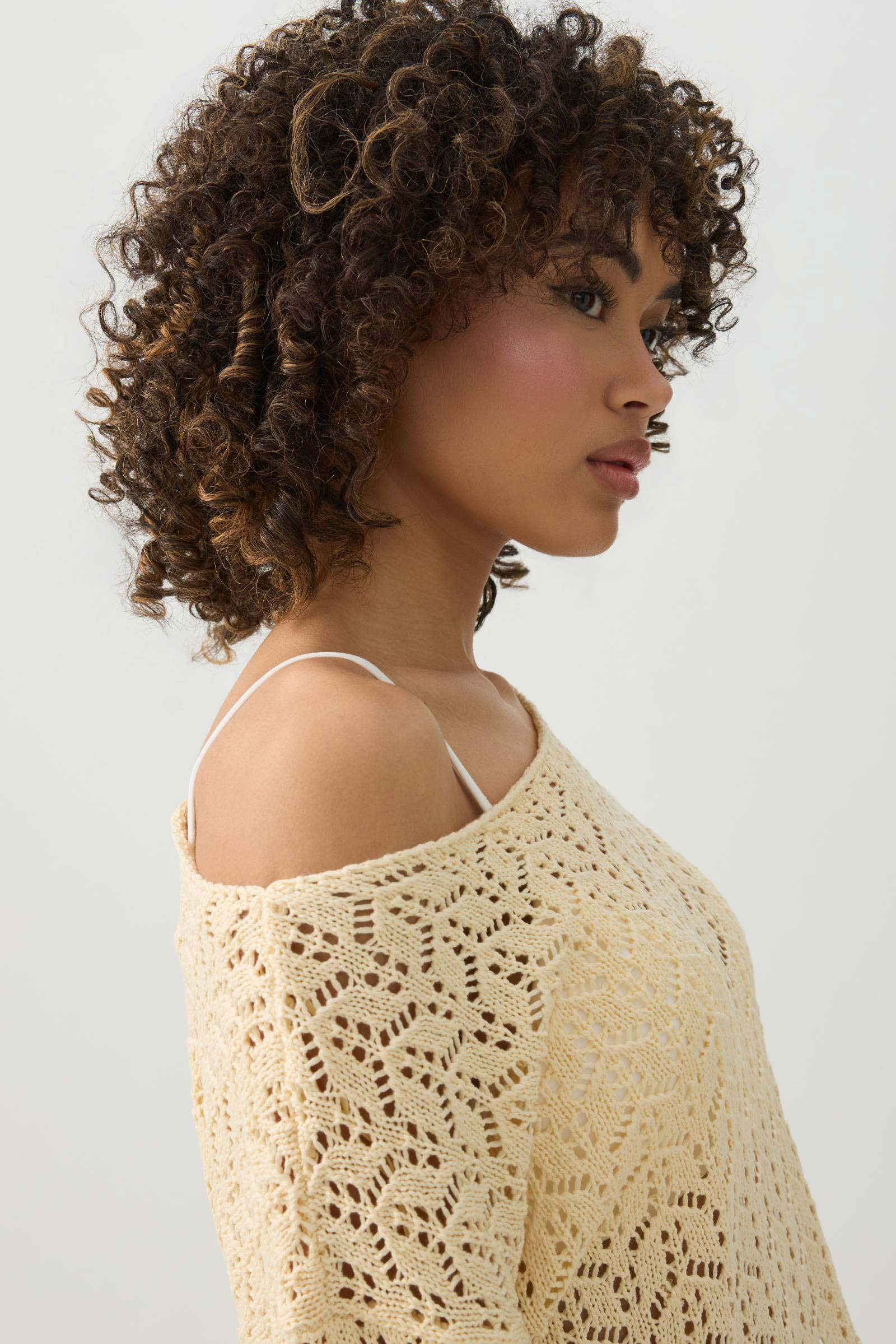 Open Knit Boat Neck Sweater - Image 4