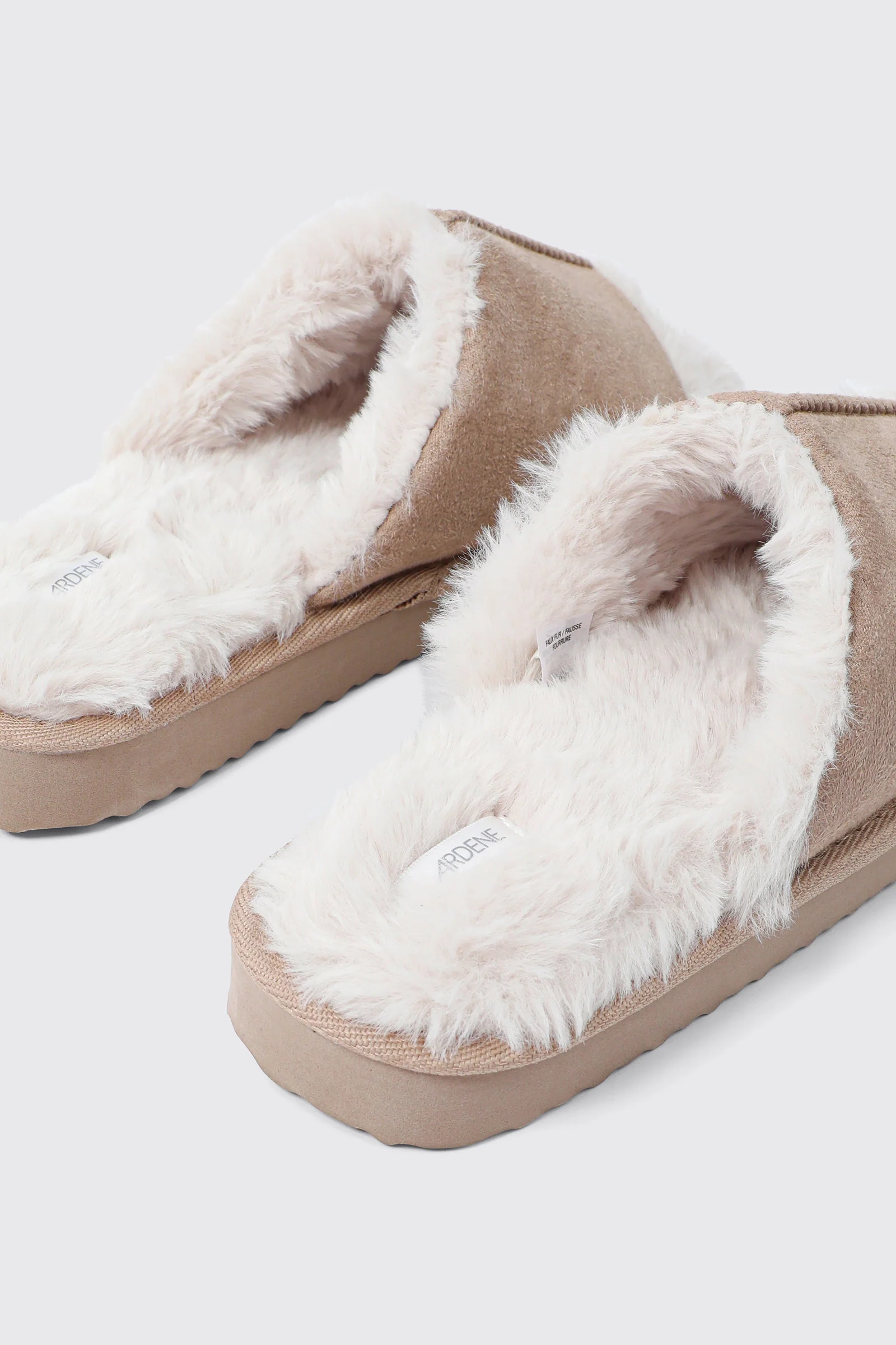 Open Toe Faux Suede Slippers - Image 3
