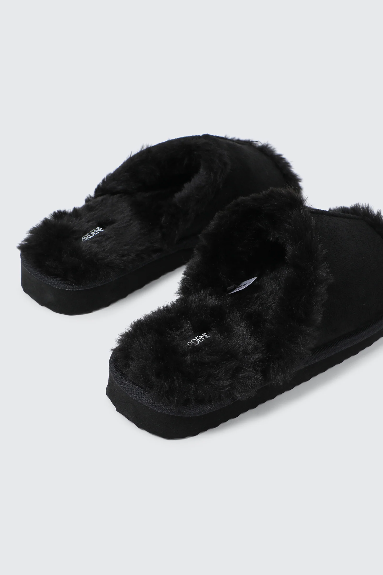 Open Toe Faux Suede Slippers - Image 3