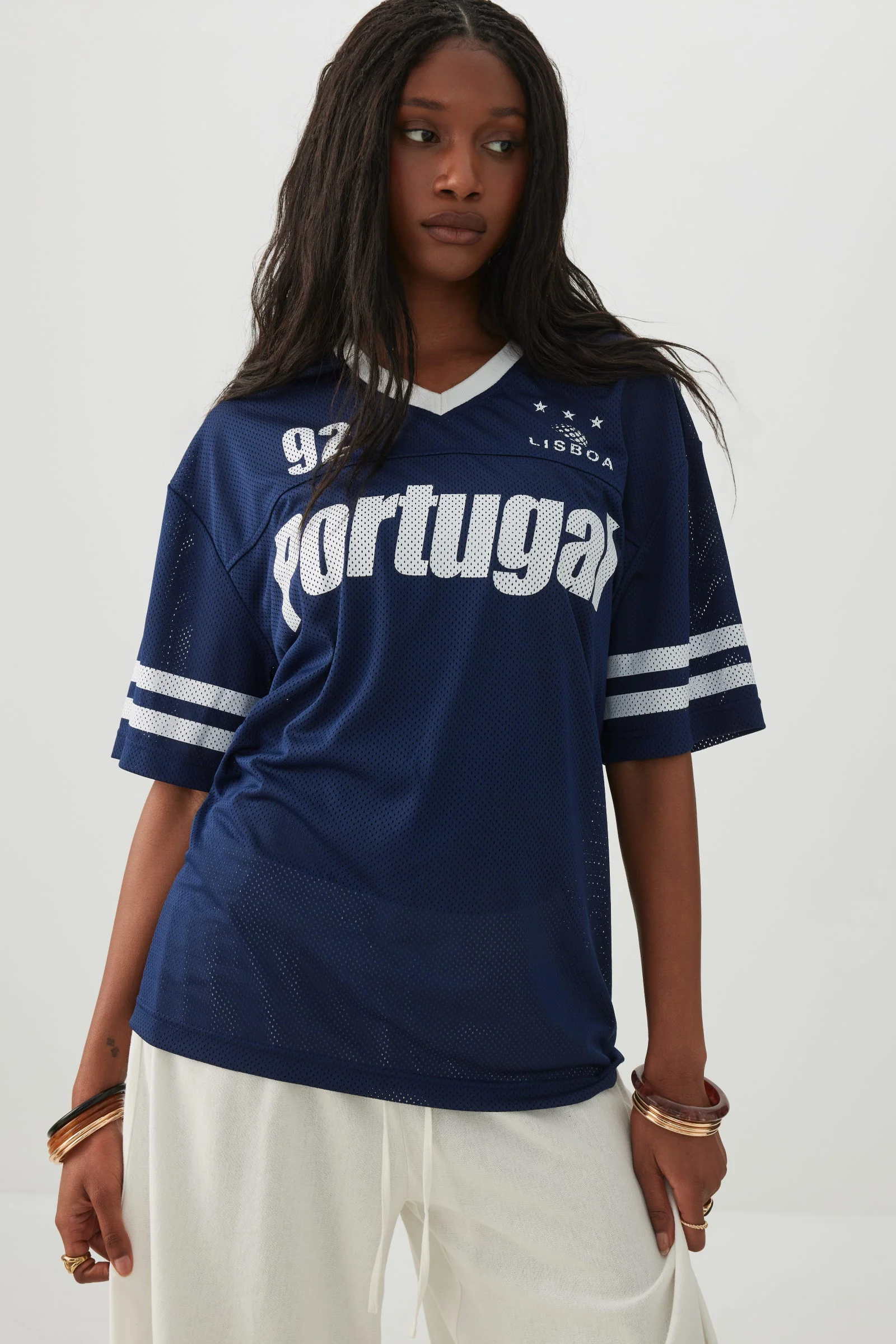 Oversized Football Mesh T-Shirt