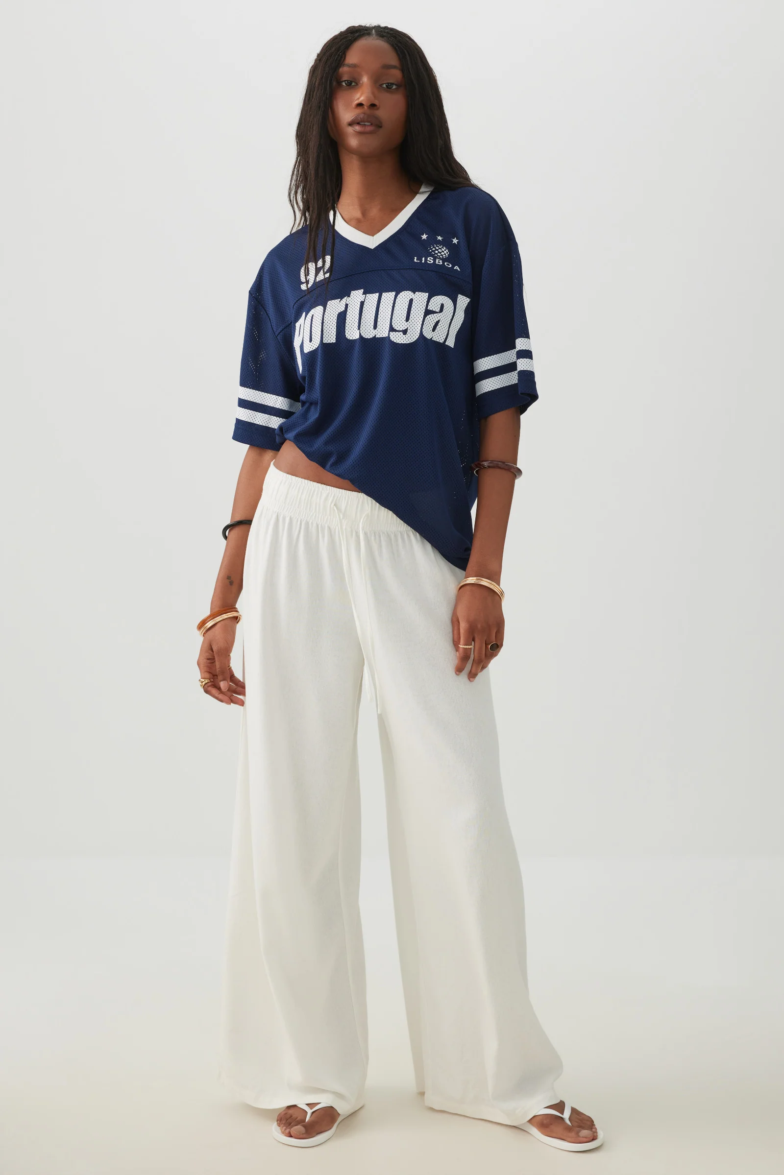 Oversized Football Mesh T-Shirt - Image 2