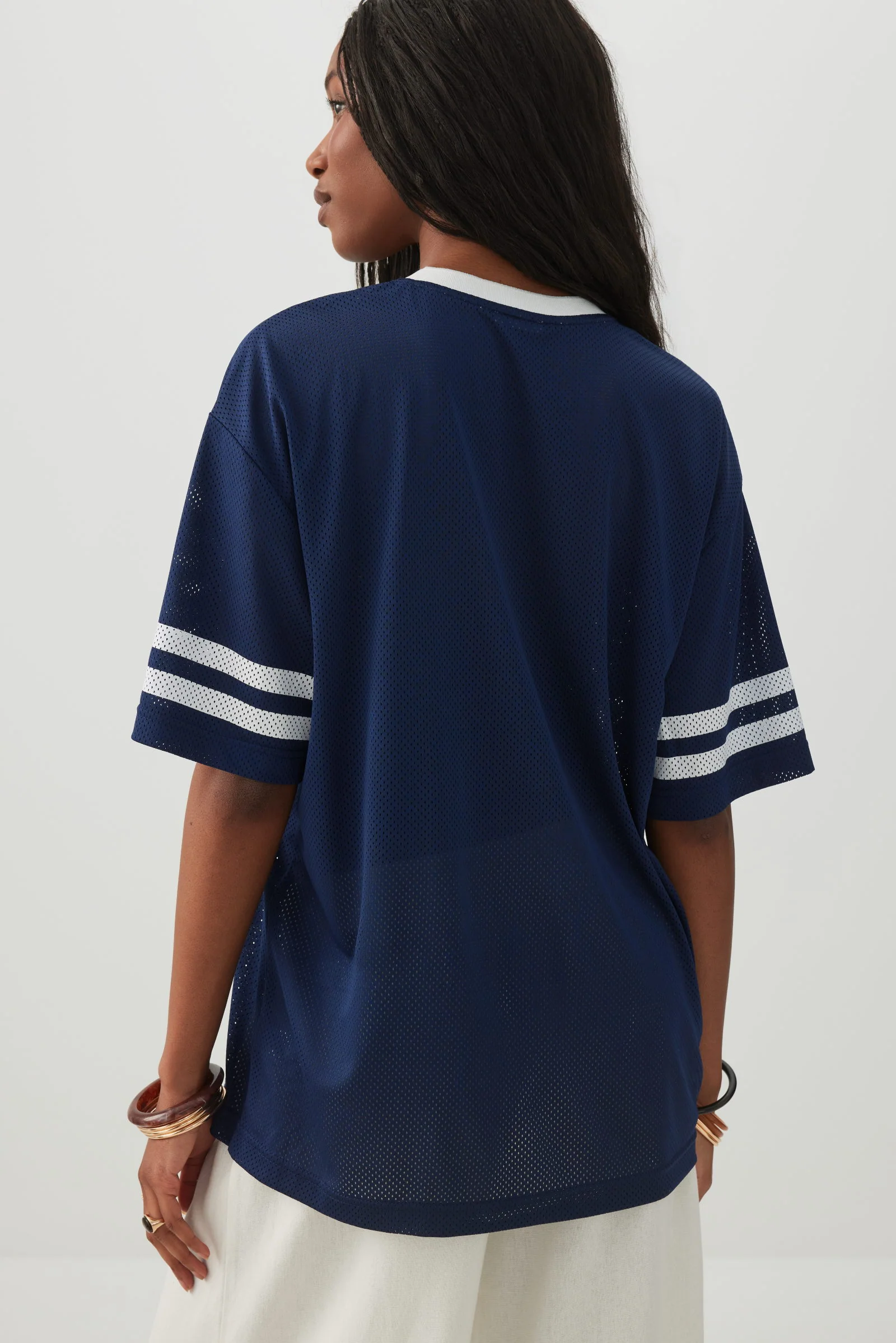 Oversized Football Mesh T-Shirt - Image 4