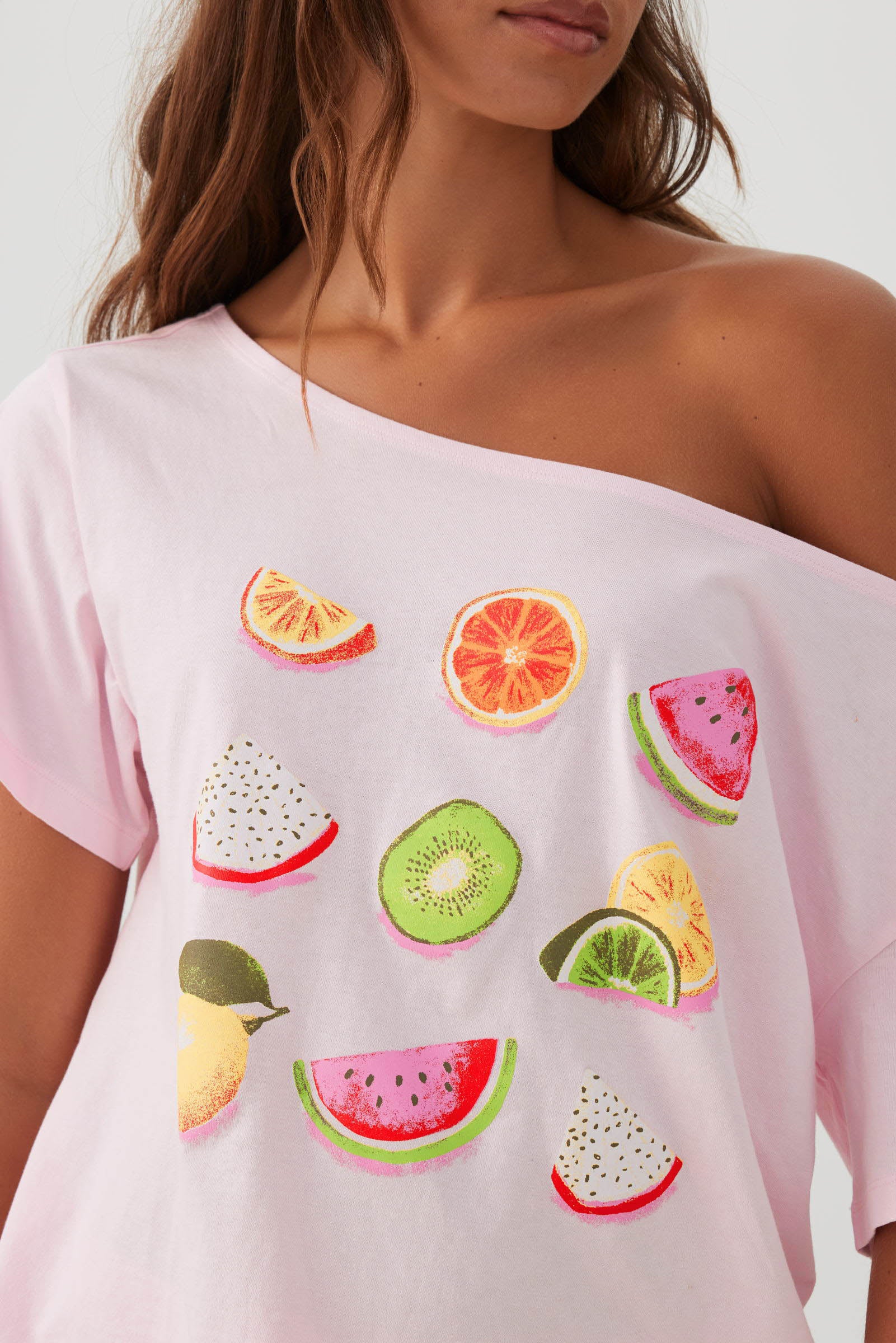 Oversized Off Shoulder PJ T-Shirt - Image 3