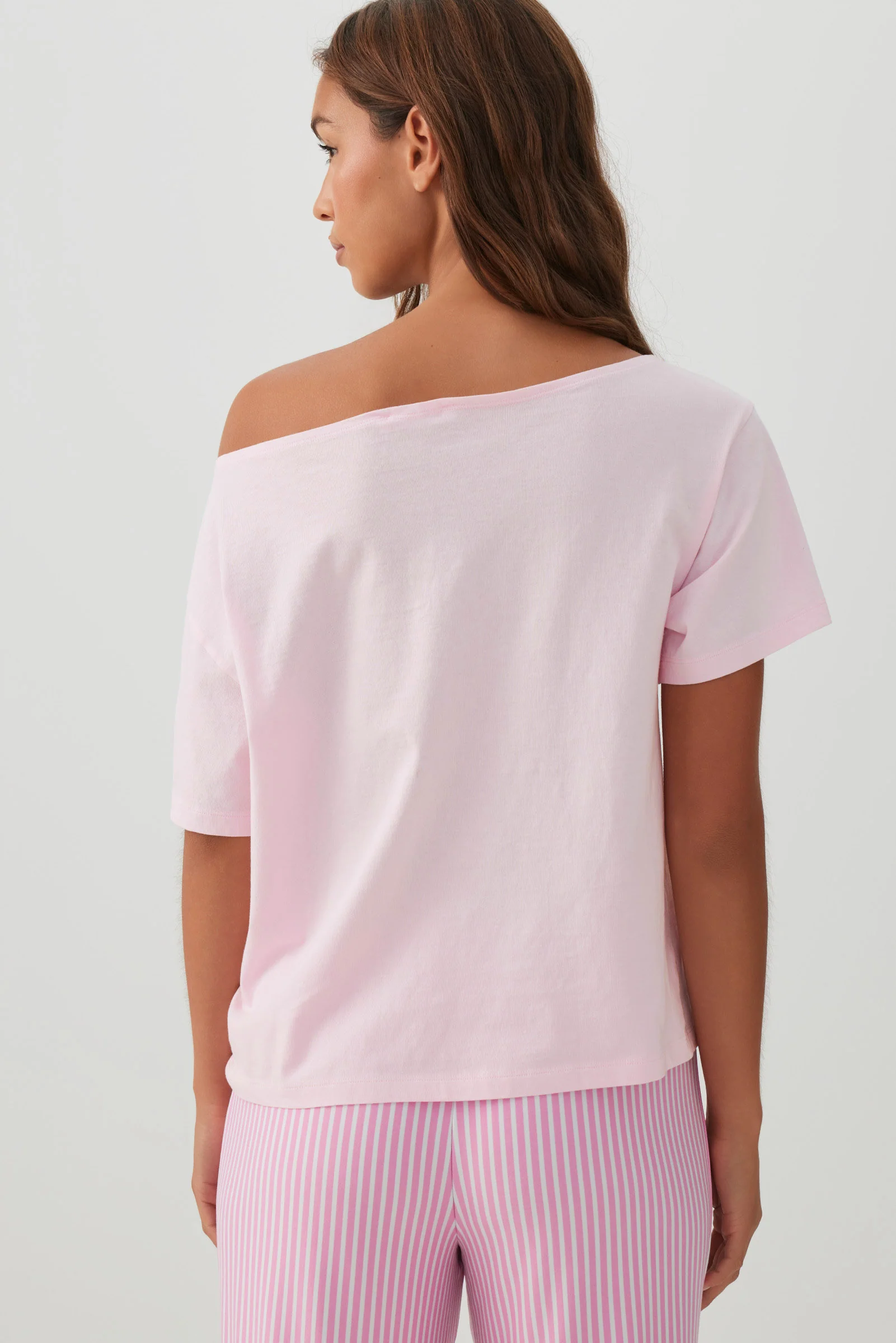 Oversized Off Shoulder PJ T-Shirt - Image 4