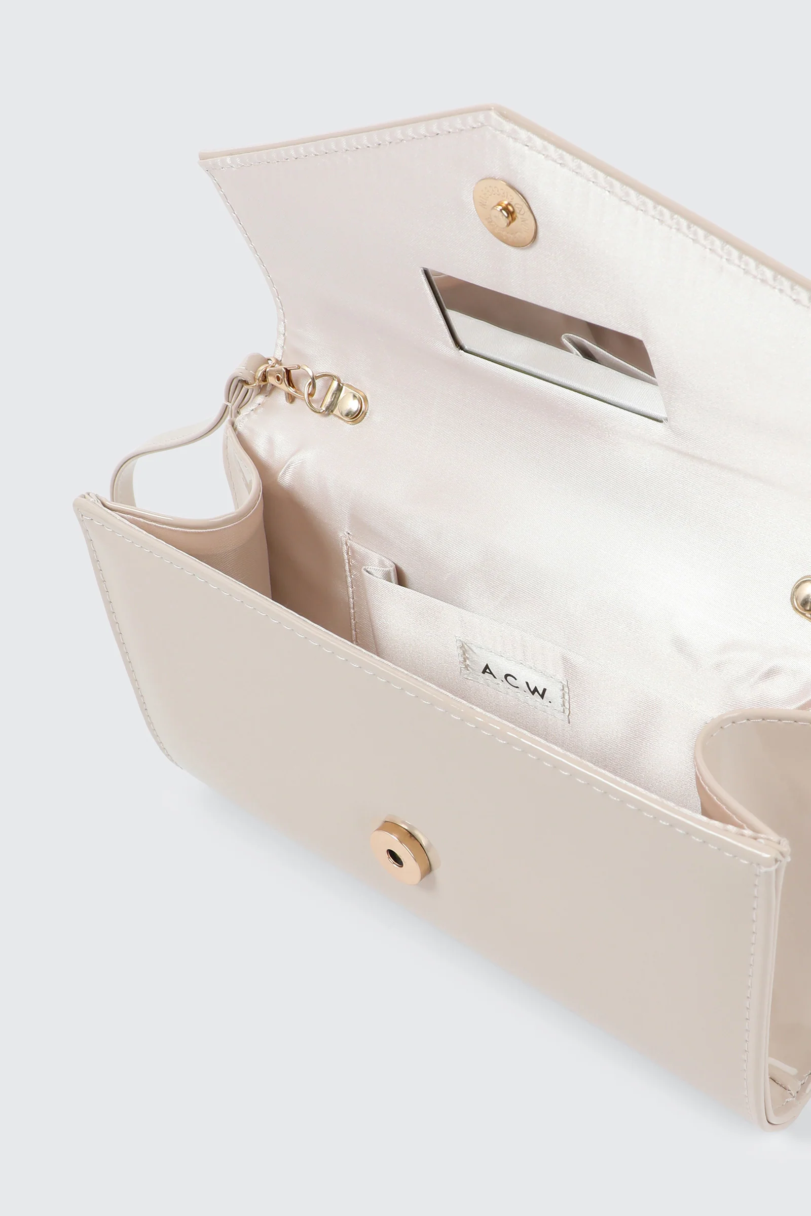 Patent Faux Leather Clutch - Image 3