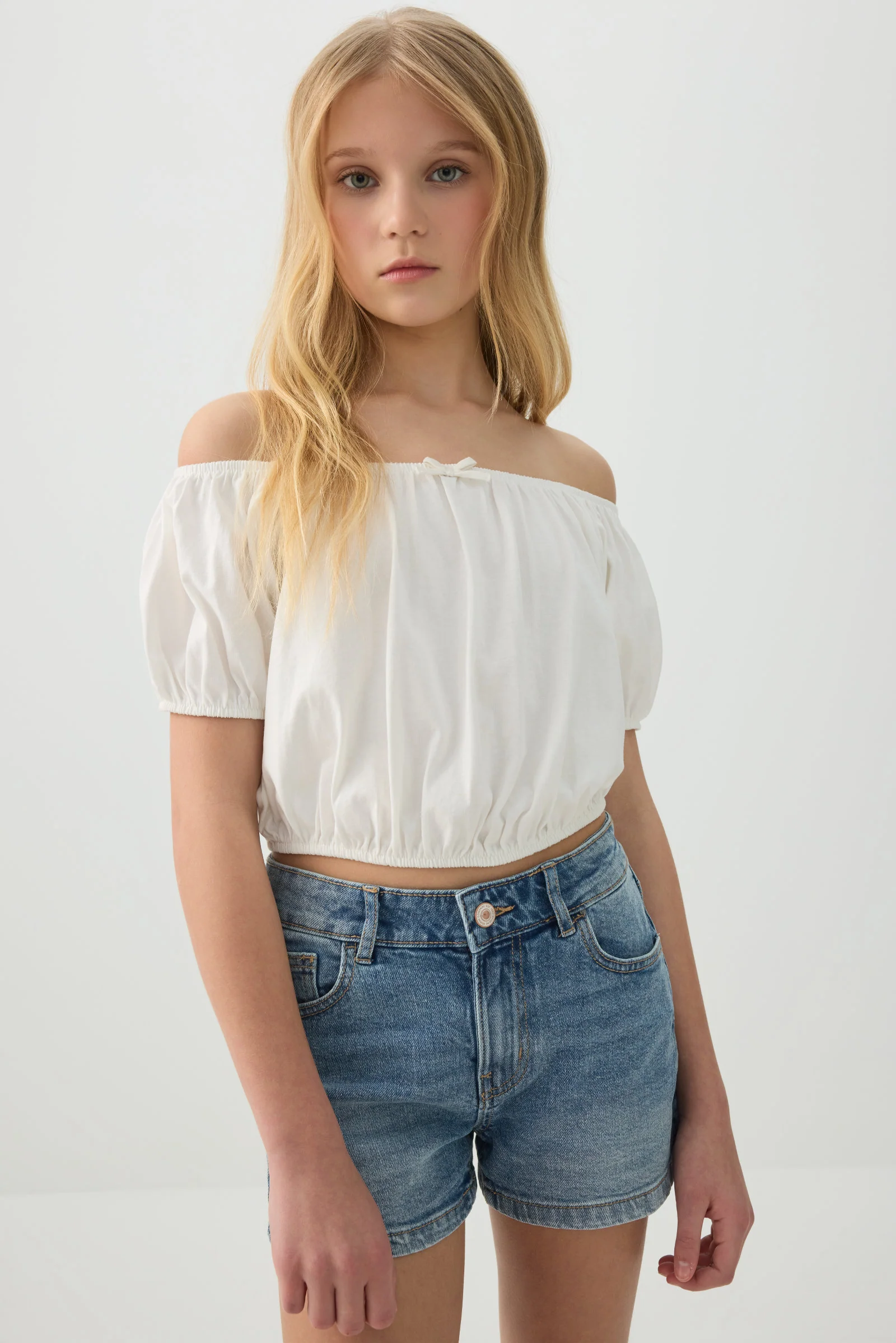 Peasant Top with Elastic Waist - Image 2