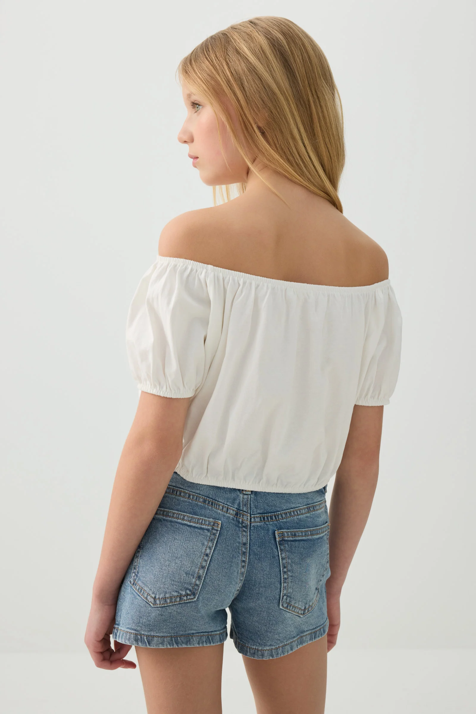 Peasant Top with Elastic Waist - Image 4