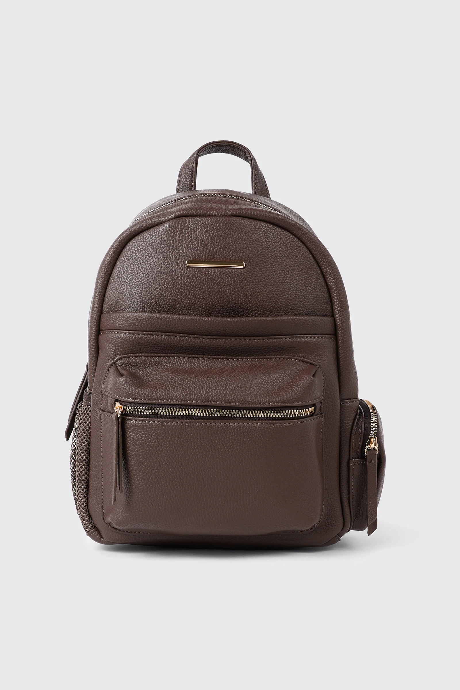 Pebbled Faux Leather Backpack