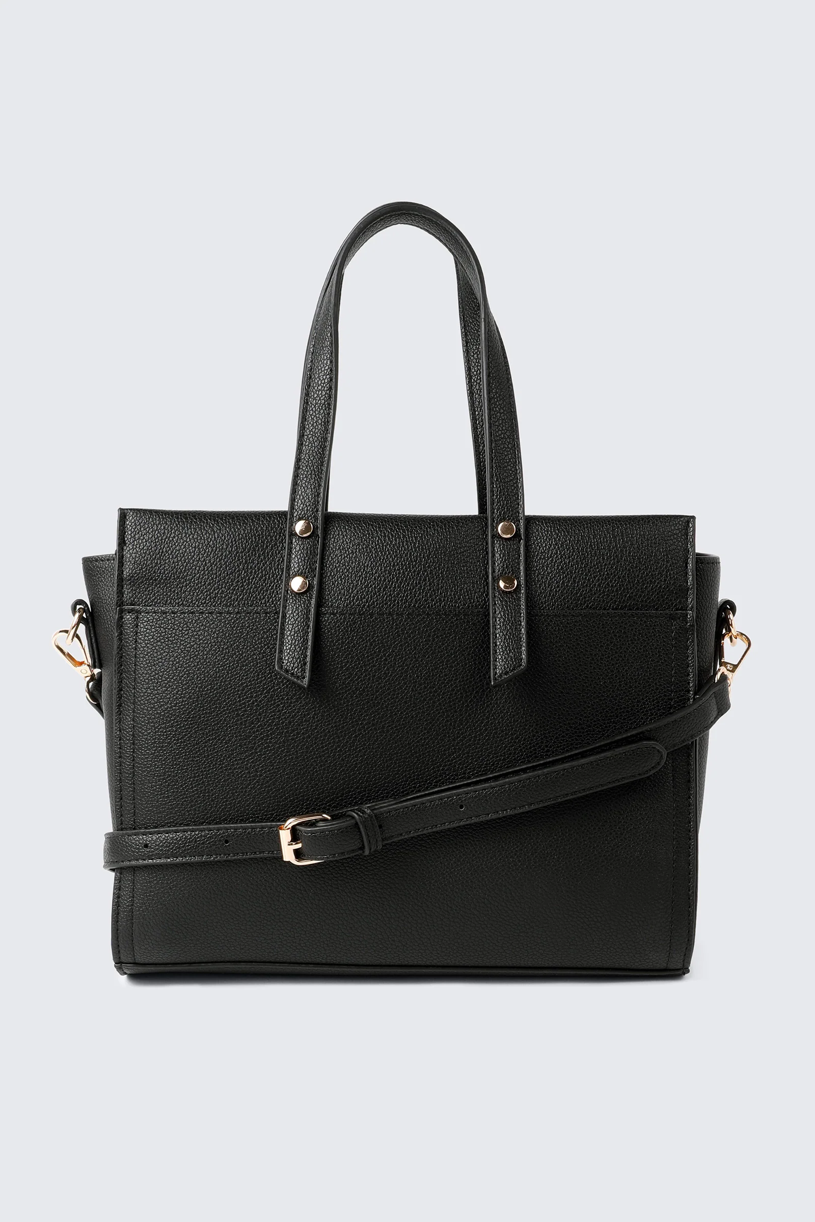 Pebbled Faux Leather Small Tote