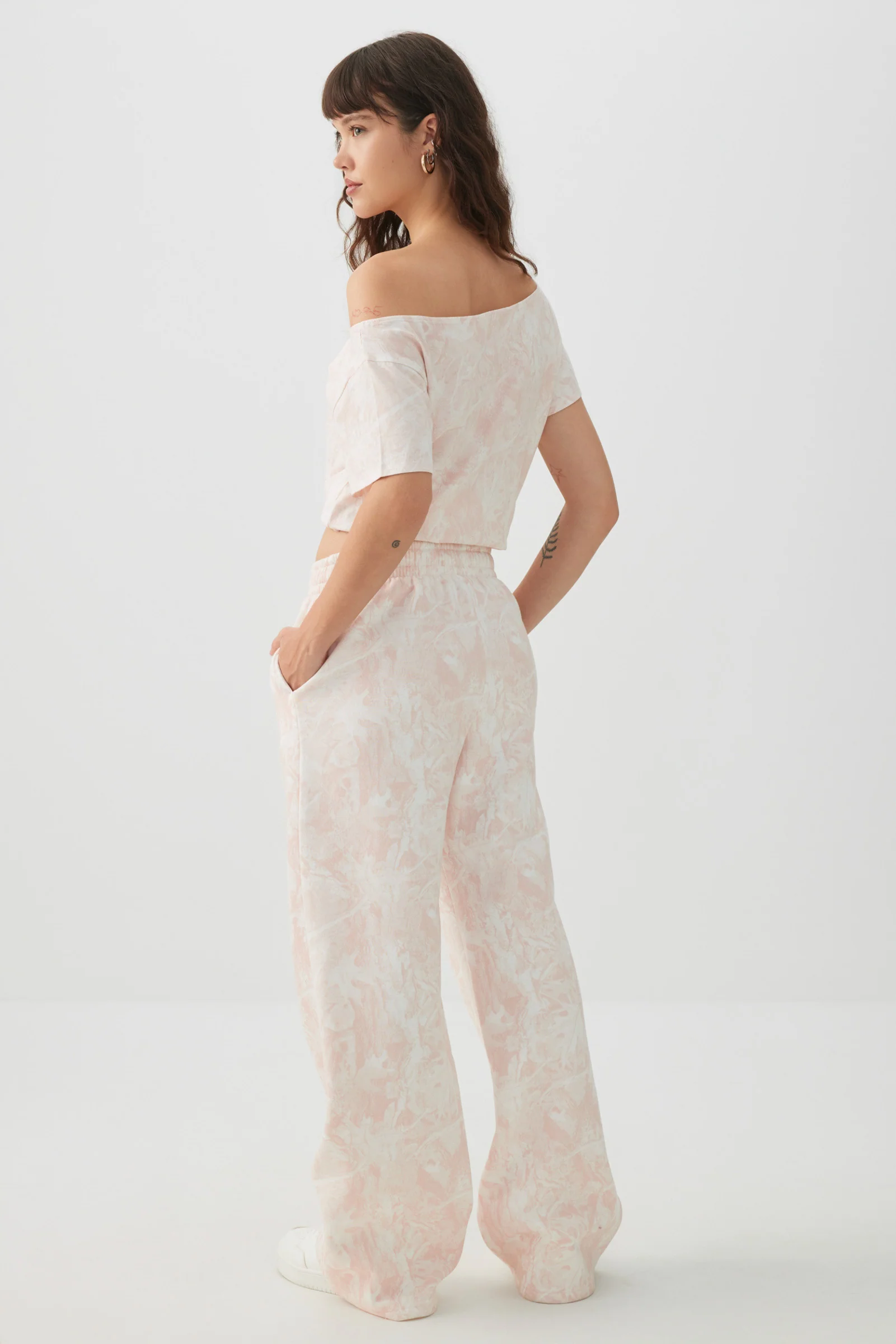 Pink Camo Wide Leg Sweatpants - Image 4
