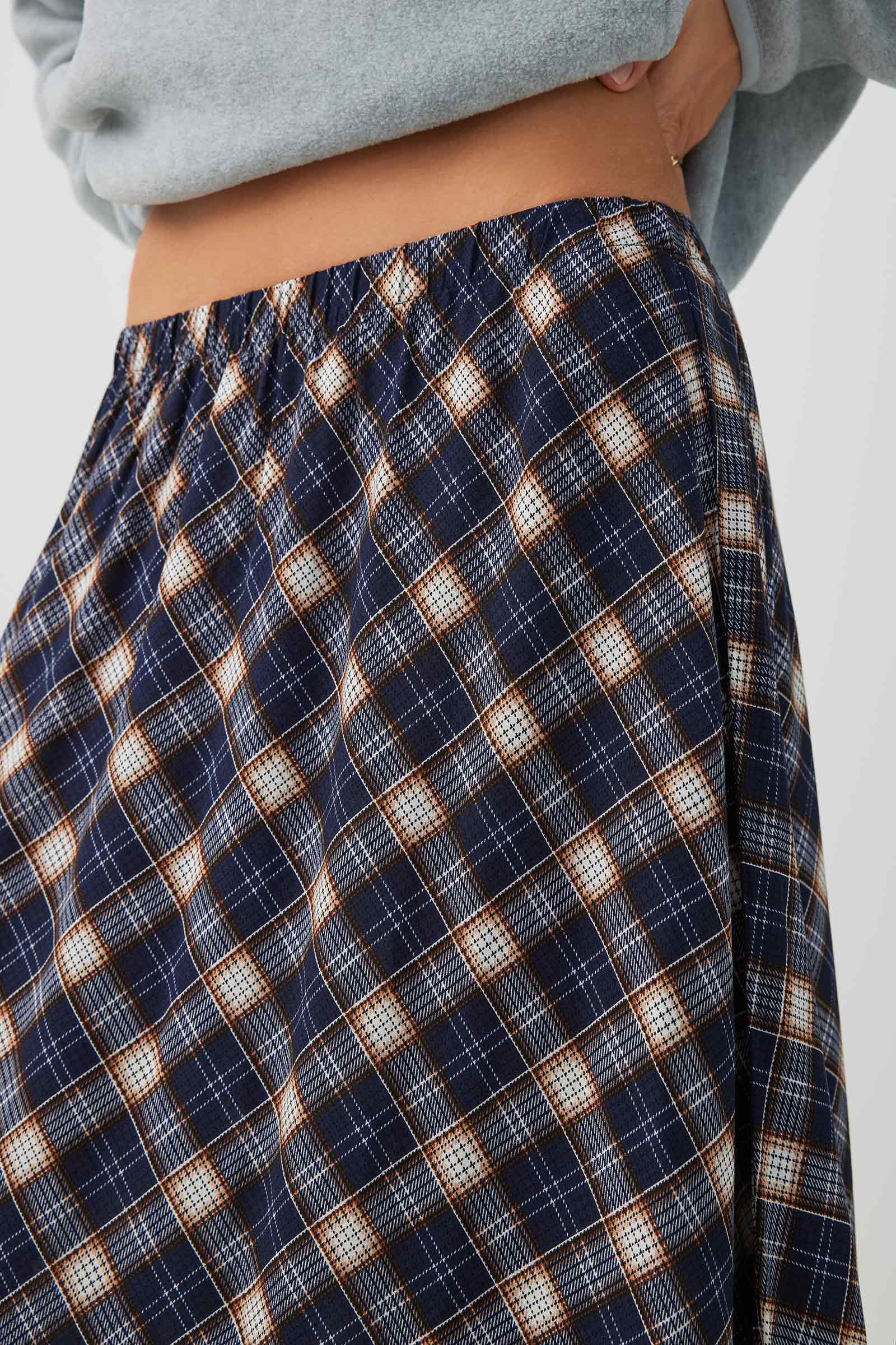 Plaid Ruffle Maxi Skirt - Image 4