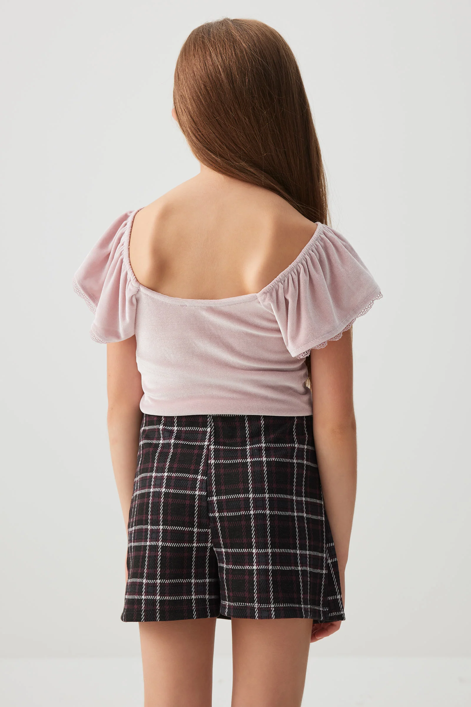 Plaid Skort with Bow Details - Image 4