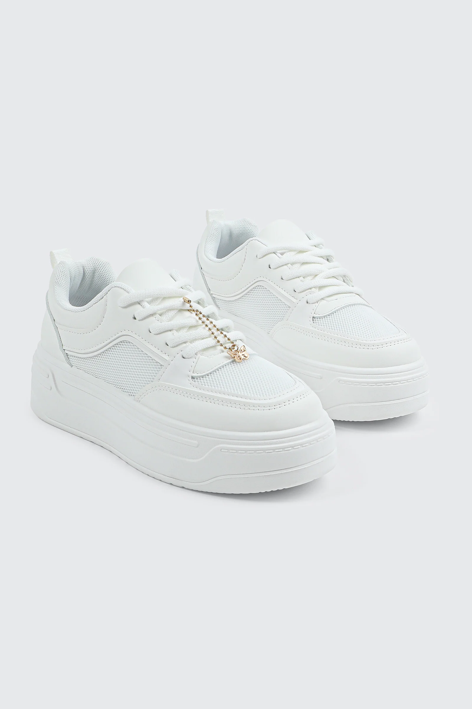 Platform Sneakers with Charm Detail - Image 2