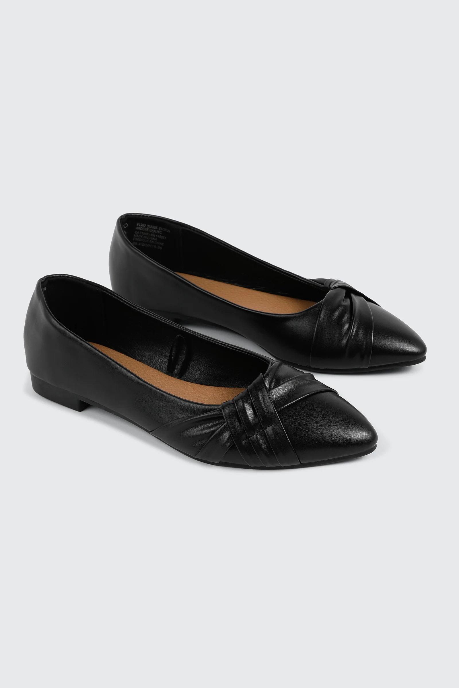 Pleated Pointed Toe Flats - Image 2