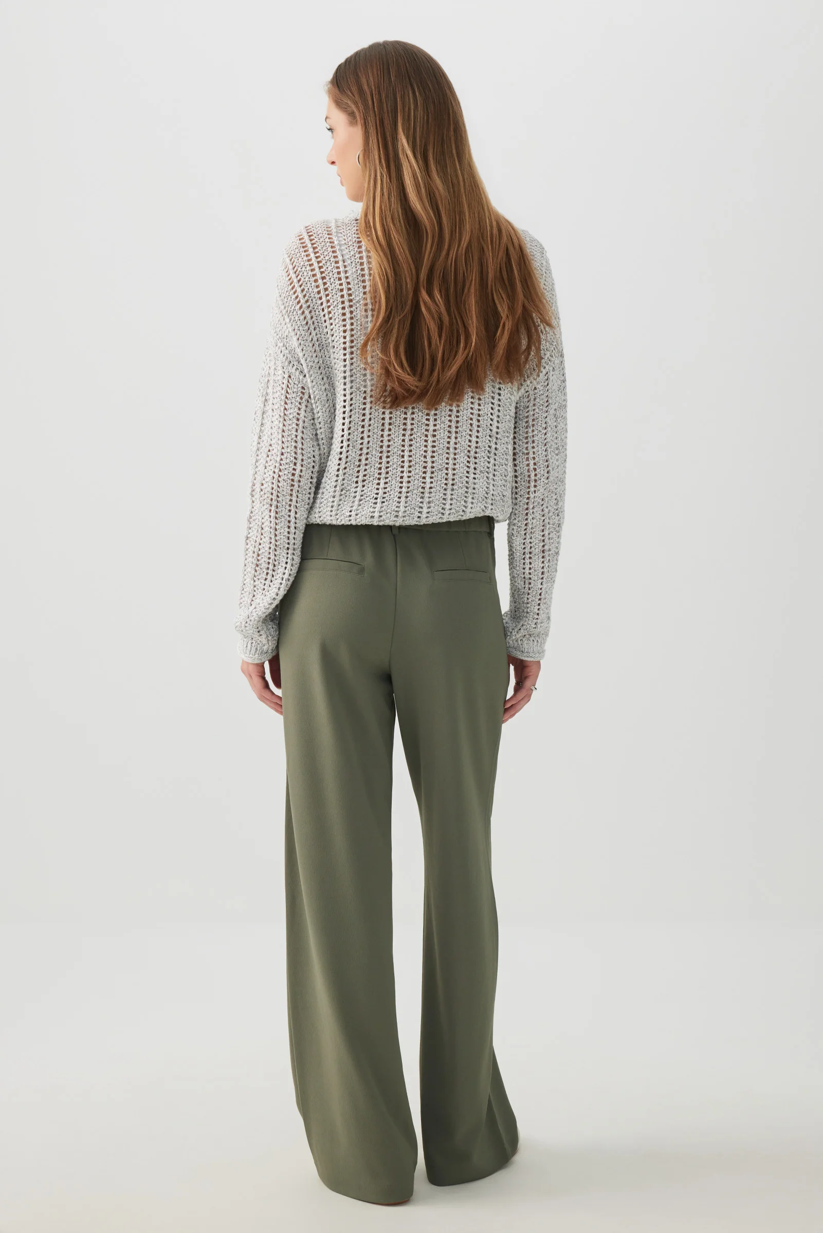 Pleated Pull On Wide Leg Trouser - Image 4