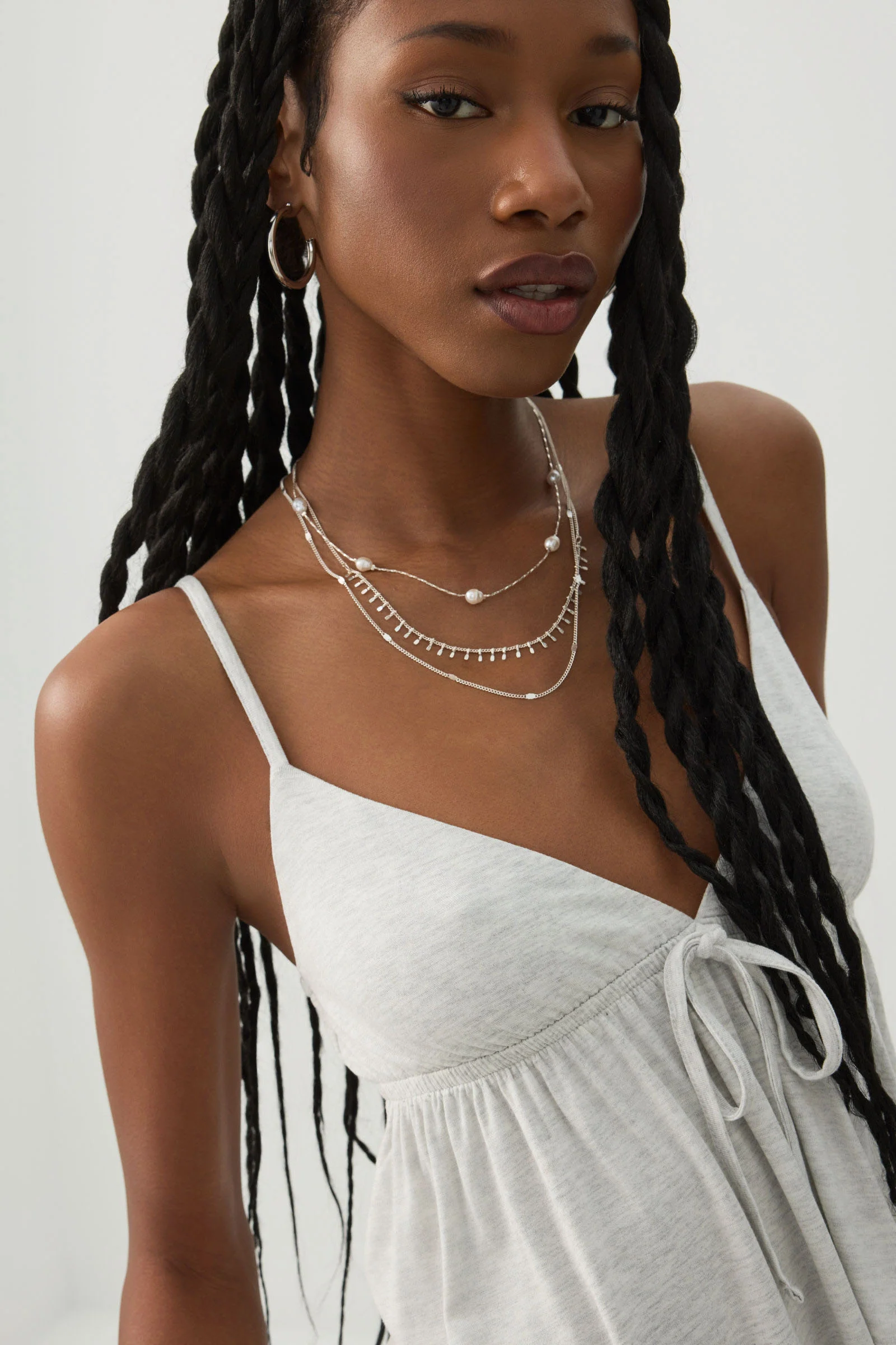 Plunge Babydoll Tank Top - Image 2
