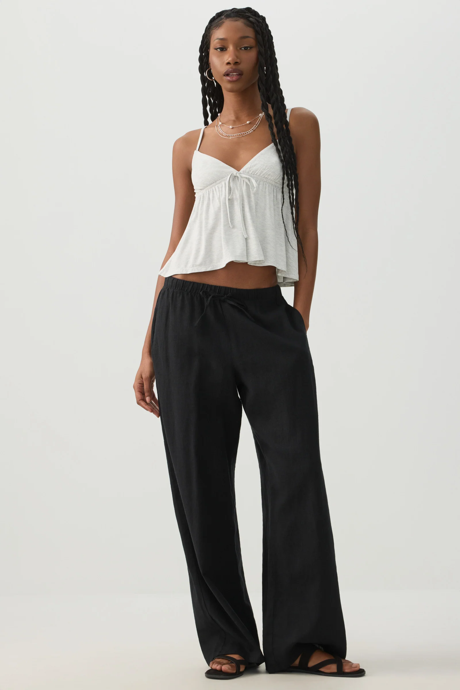 Plunge Babydoll Tank Top - Image 3