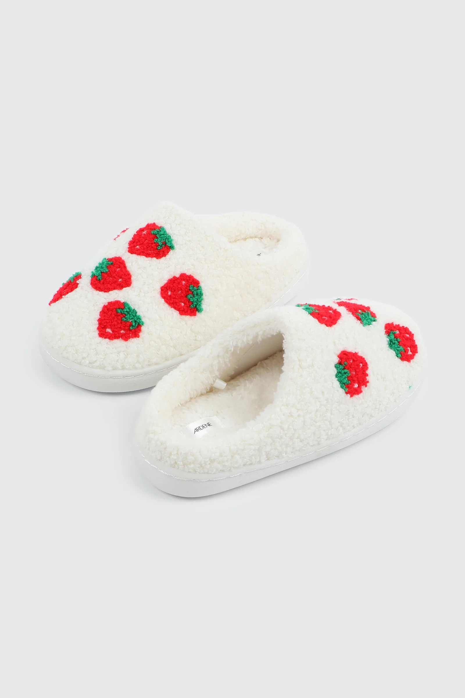 Plush Strawberry Slippers - Image 3