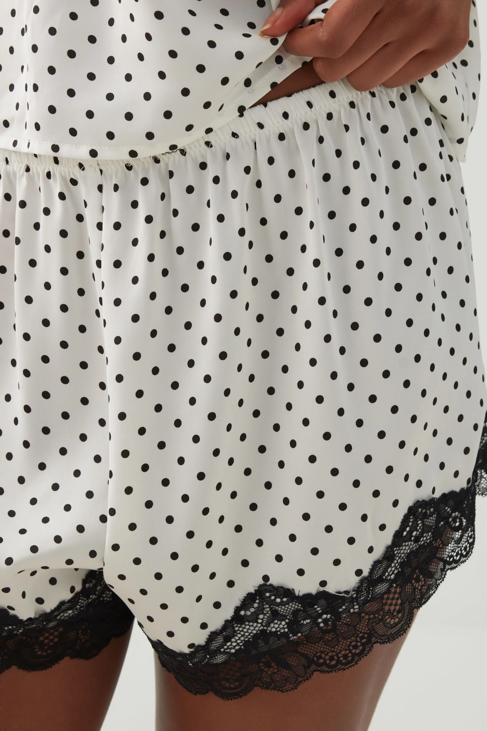 Polka Dot Sateen Sleepwear Set - Image 3