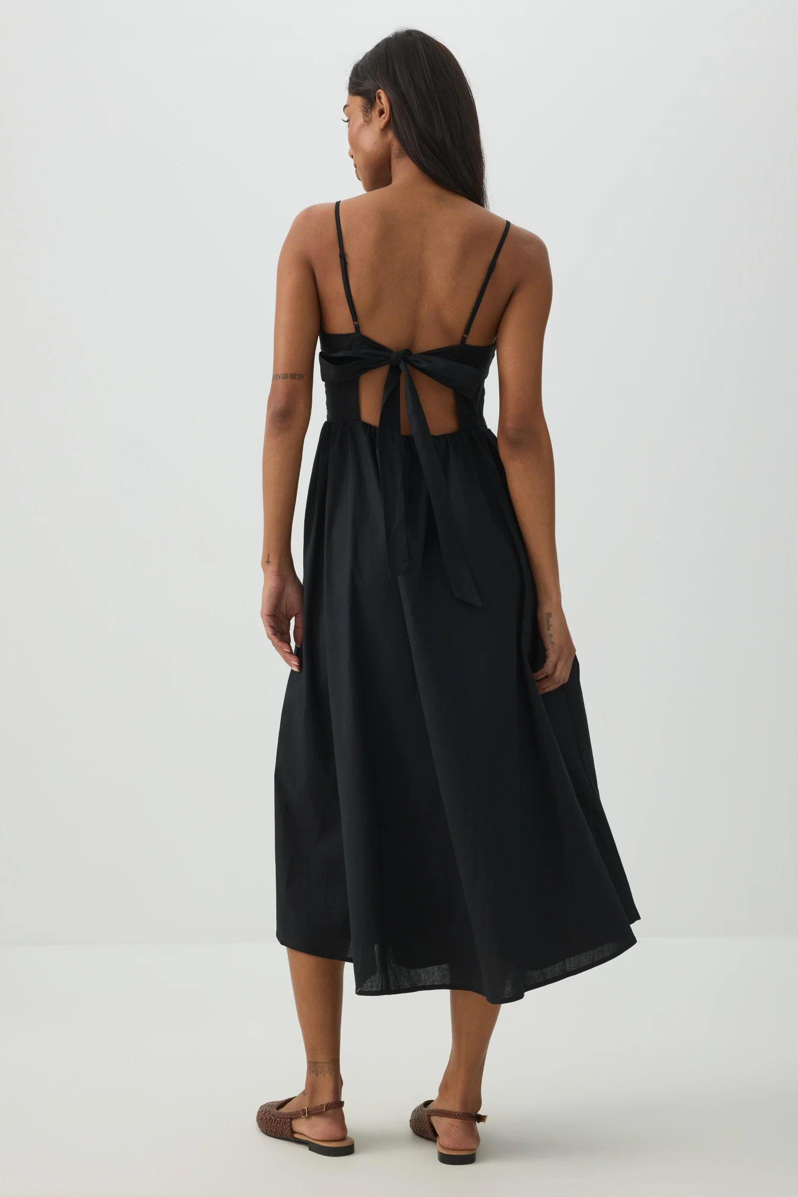 Poplin Sweetheart Midi Dress - Image 4