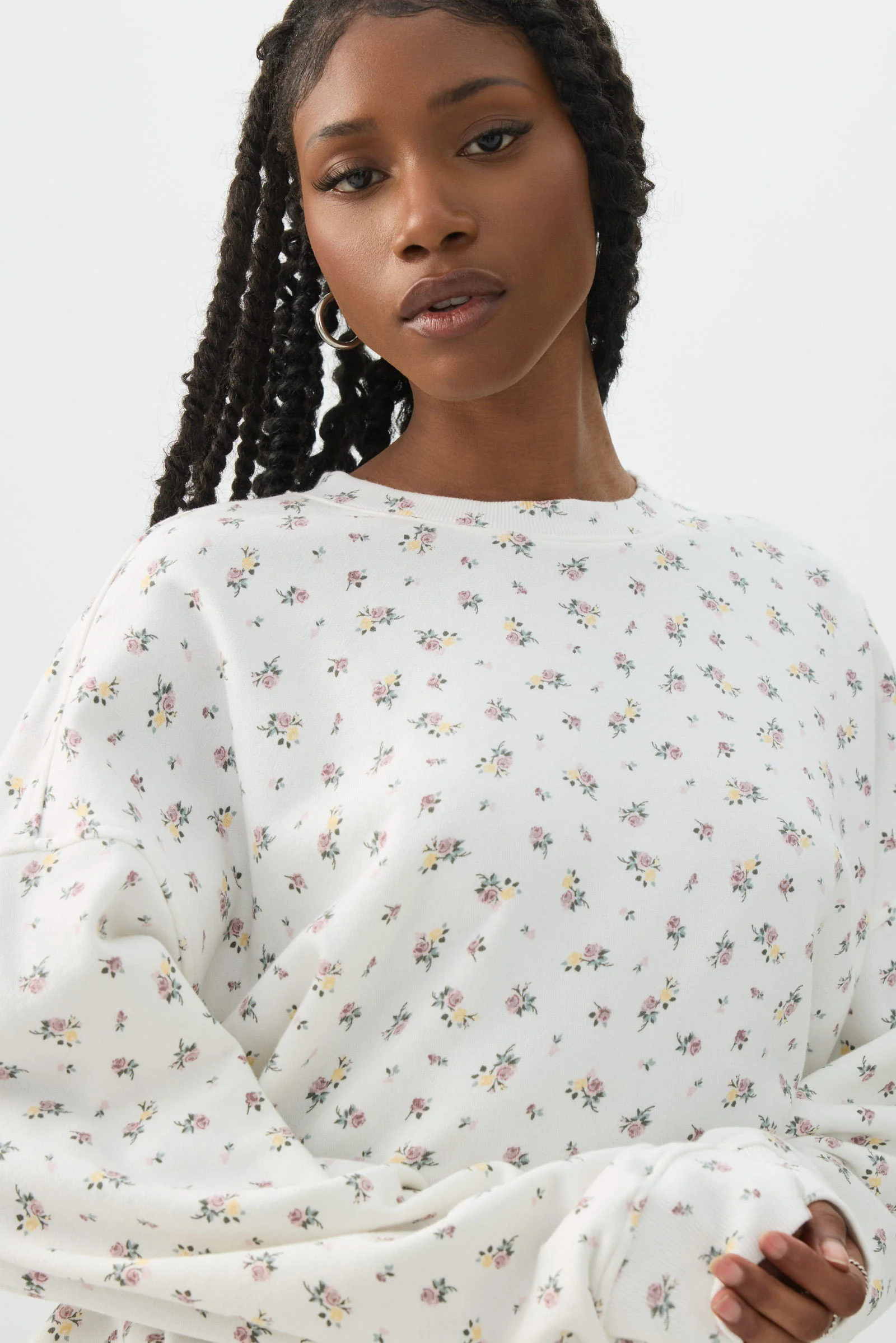 Printed French Terry Crew Neck Sweatshirt - Image 3