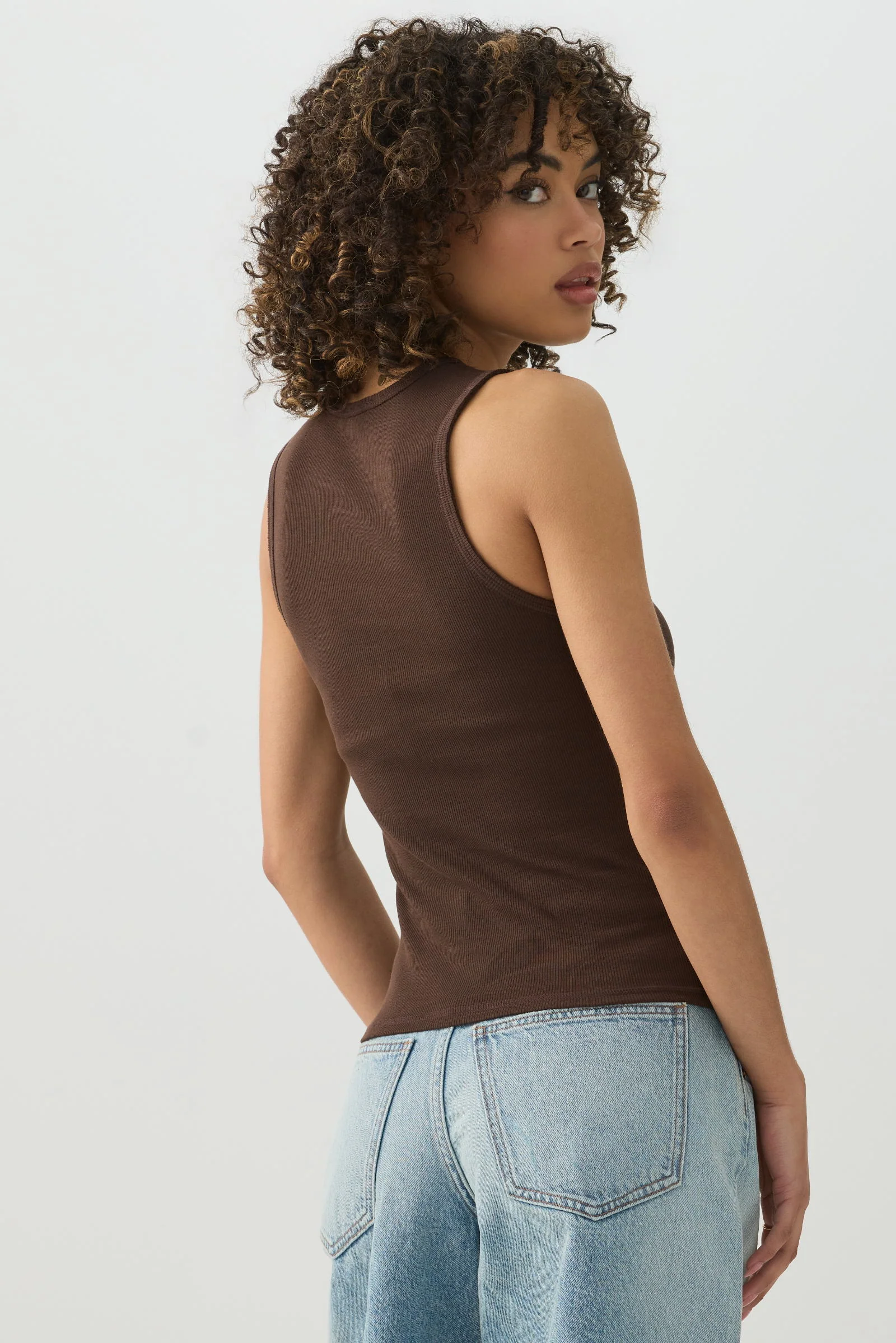 Printed High Neck Tank Top - Image 4