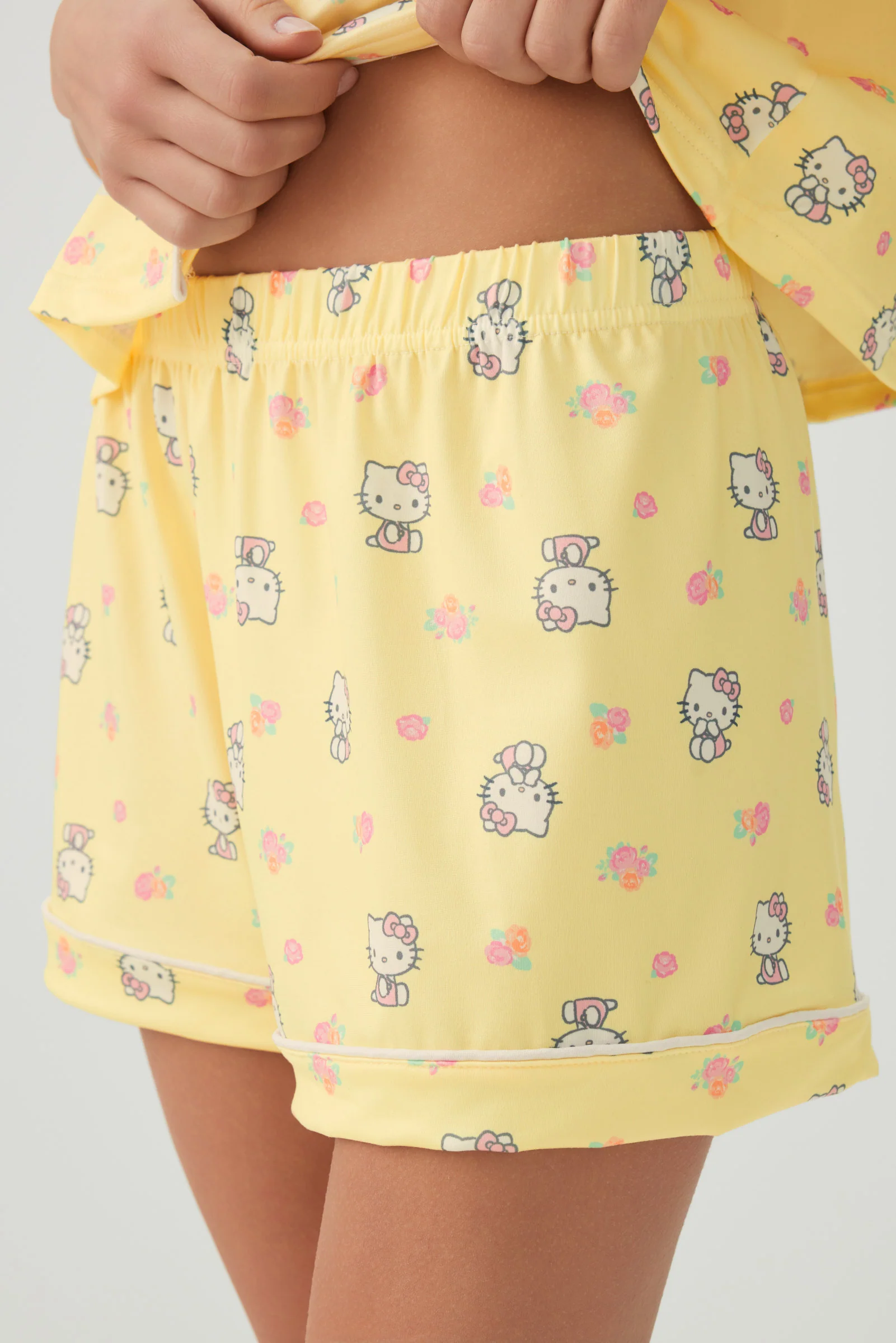 Printed Notch Collar Pajama Set - Image 3