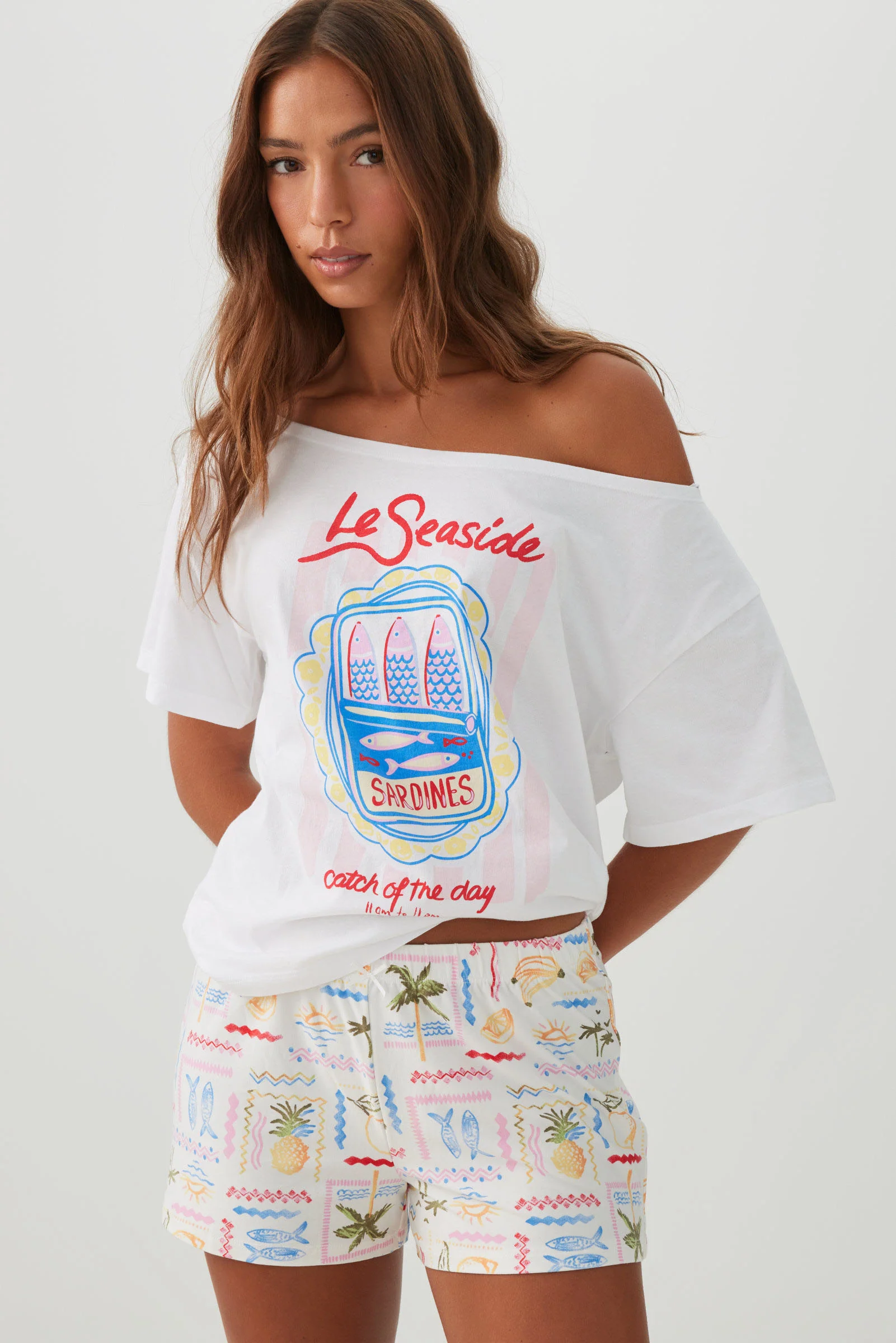 Printed Ultra Soft PJ Shorts - Image 2