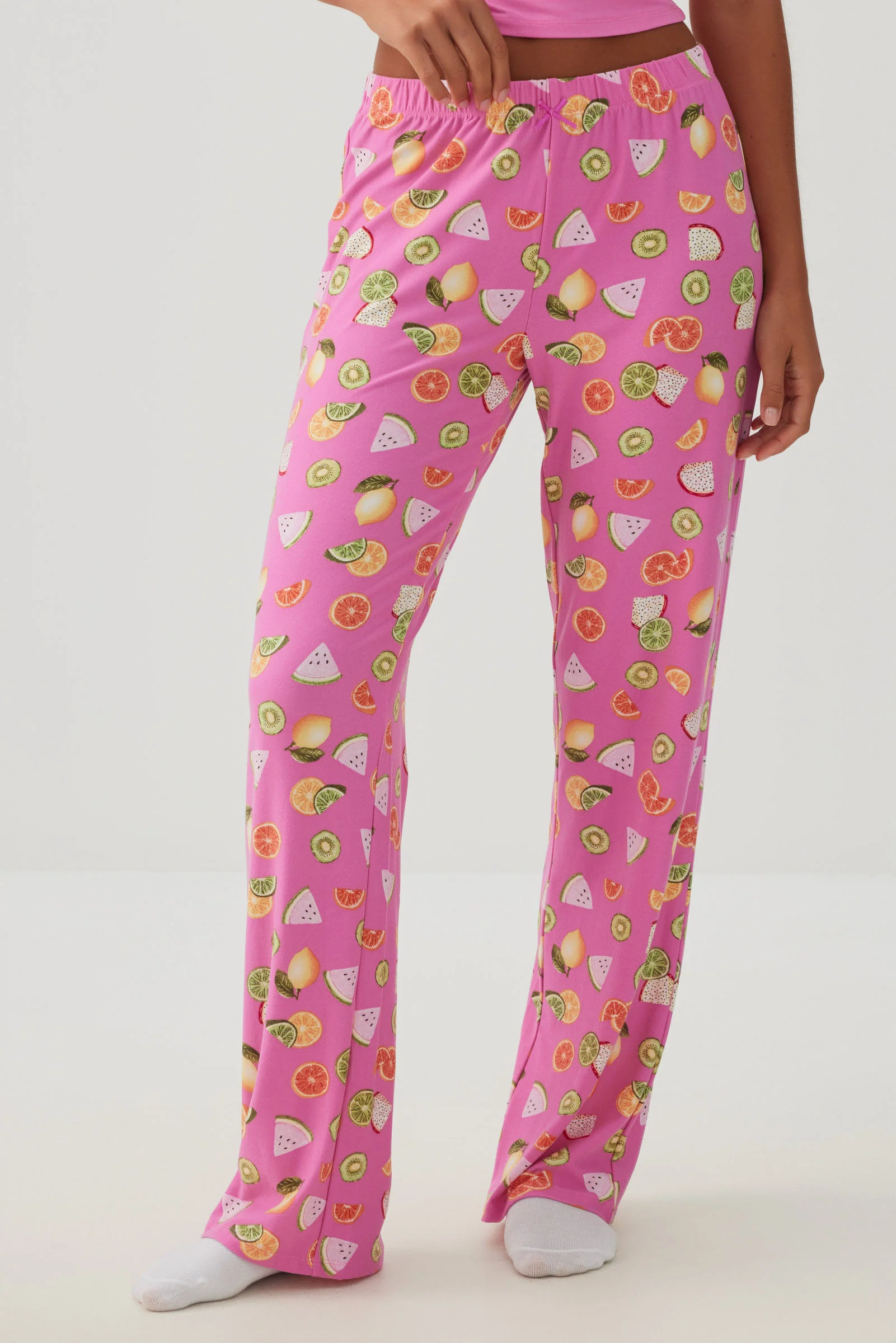 Printed Ultra Soft Straight Leg PJ Pants - Image 2