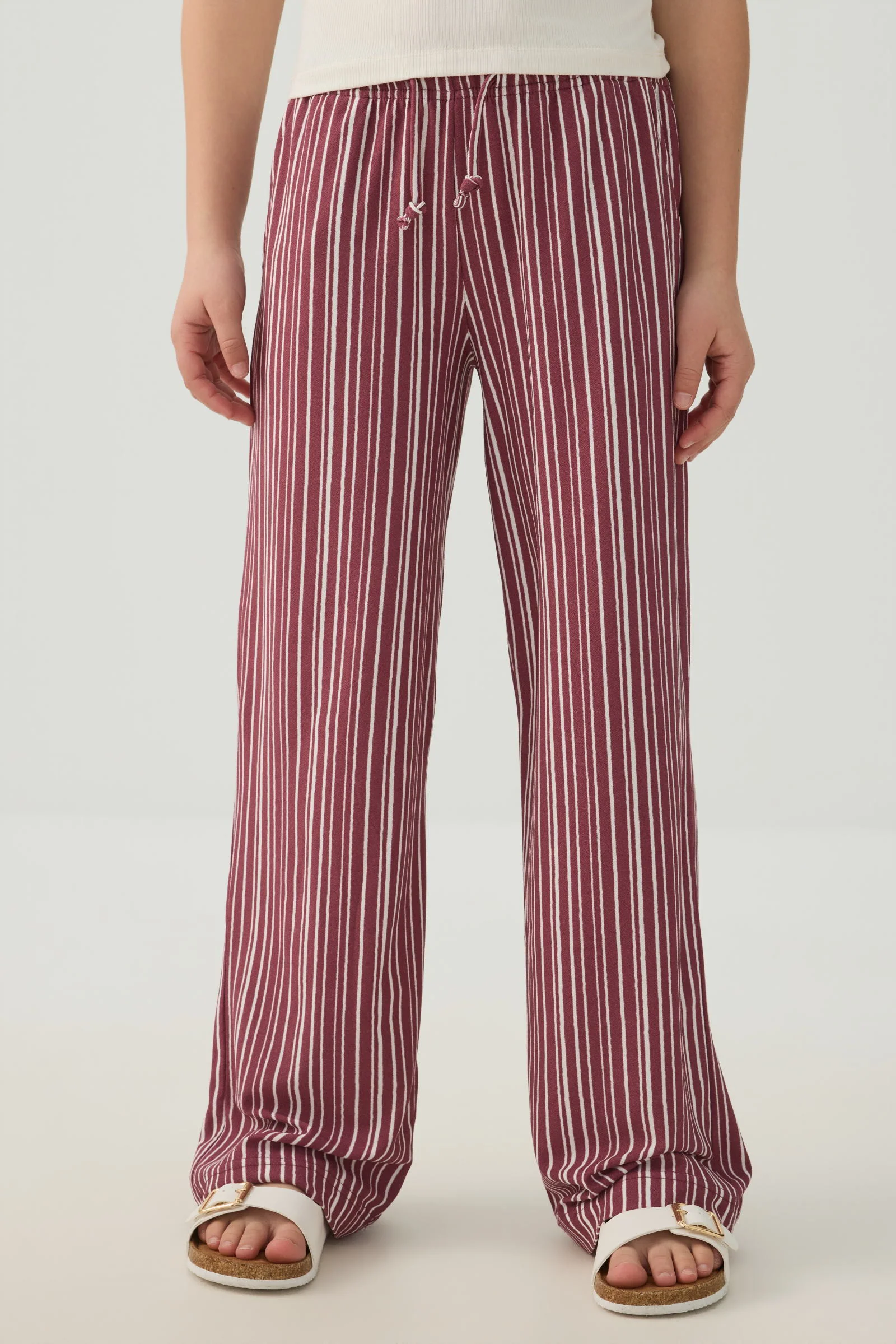 Printed Wide Leg Knit Crepe Pants - Image 2