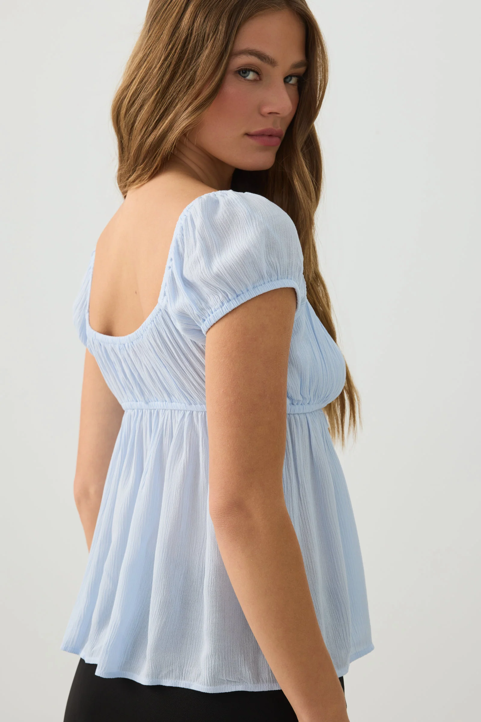Puff Sleeve Babydoll Top - Image 4