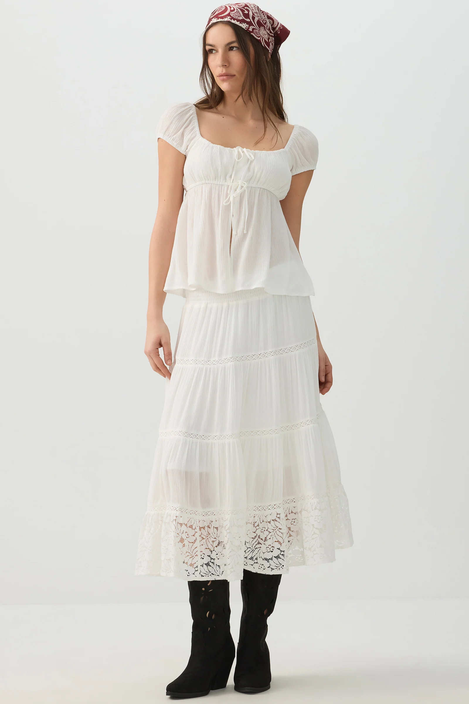 Puff Sleeve Babydoll Top - Image 3