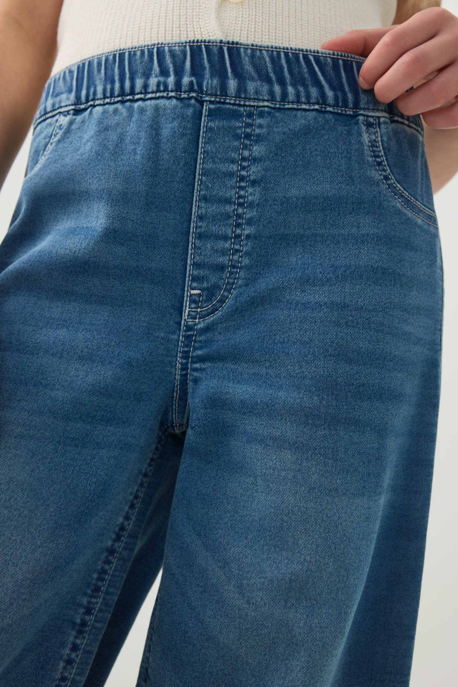 Pull On Wide Leg Jeans - Image 4