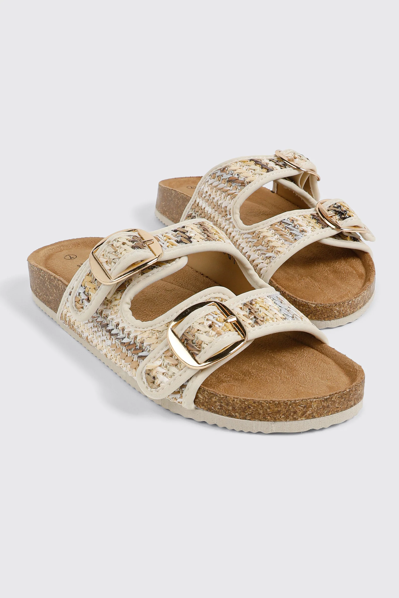 Raffia Flat Sandals - Image 2