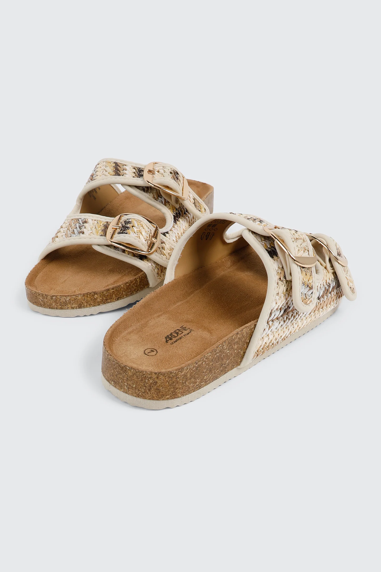 Raffia Flat Sandals - Image 3