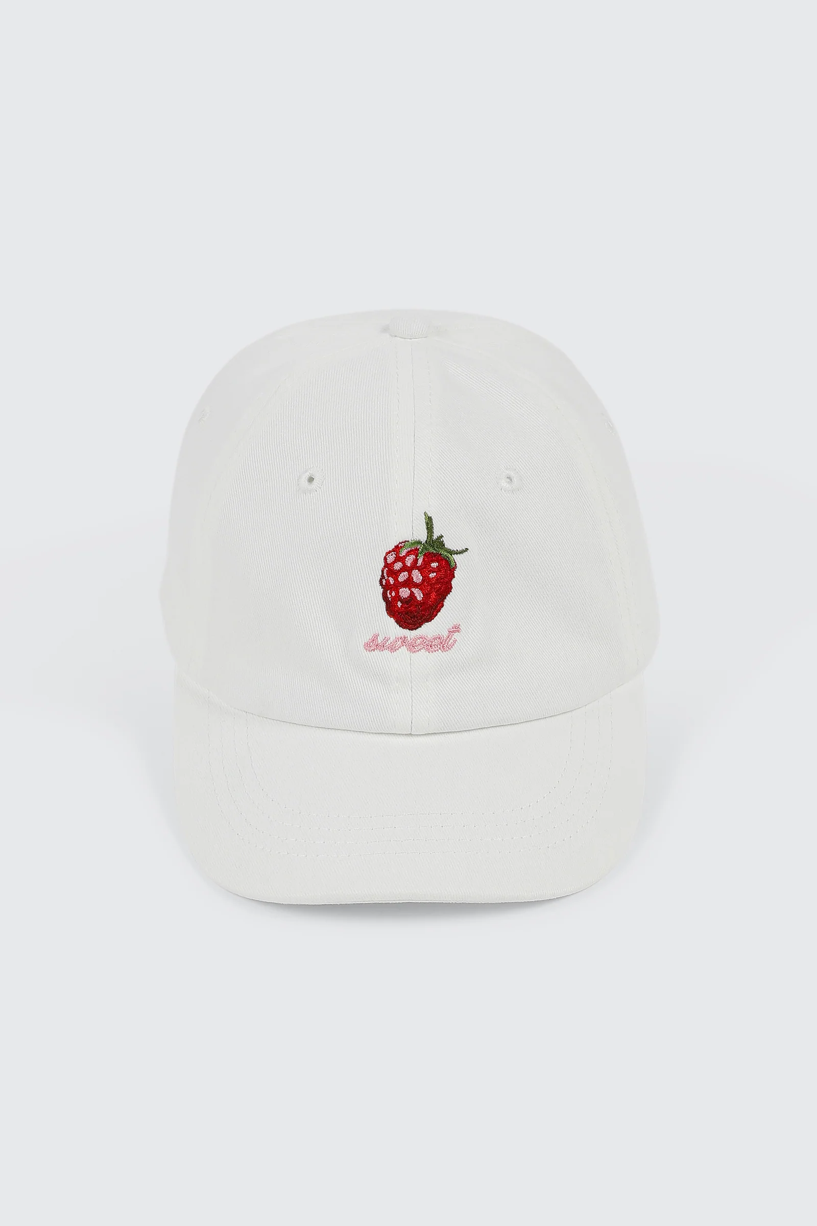 Raspberry Embroidered Cap