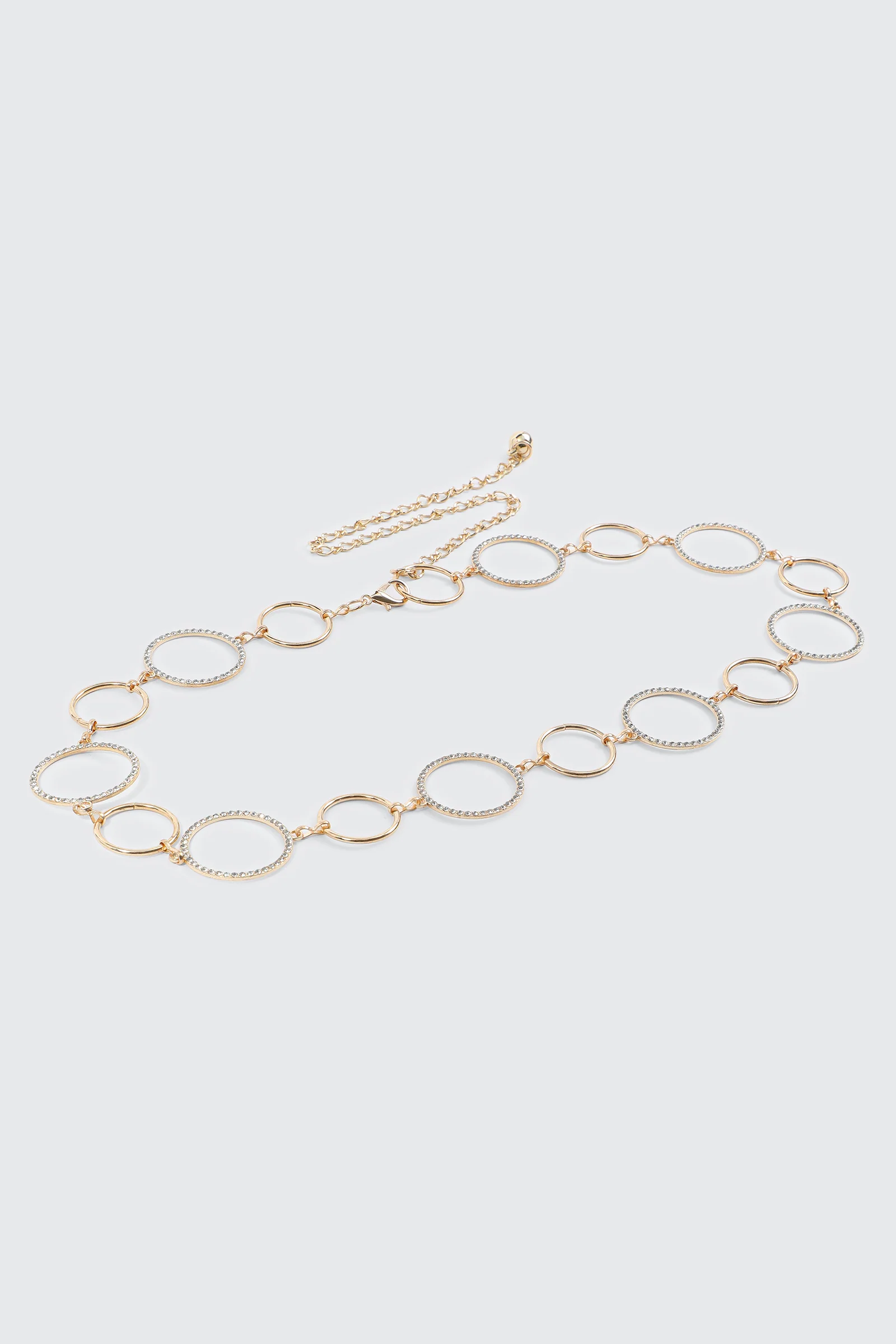 Rhinestone Ring Chain Belt - Image 2