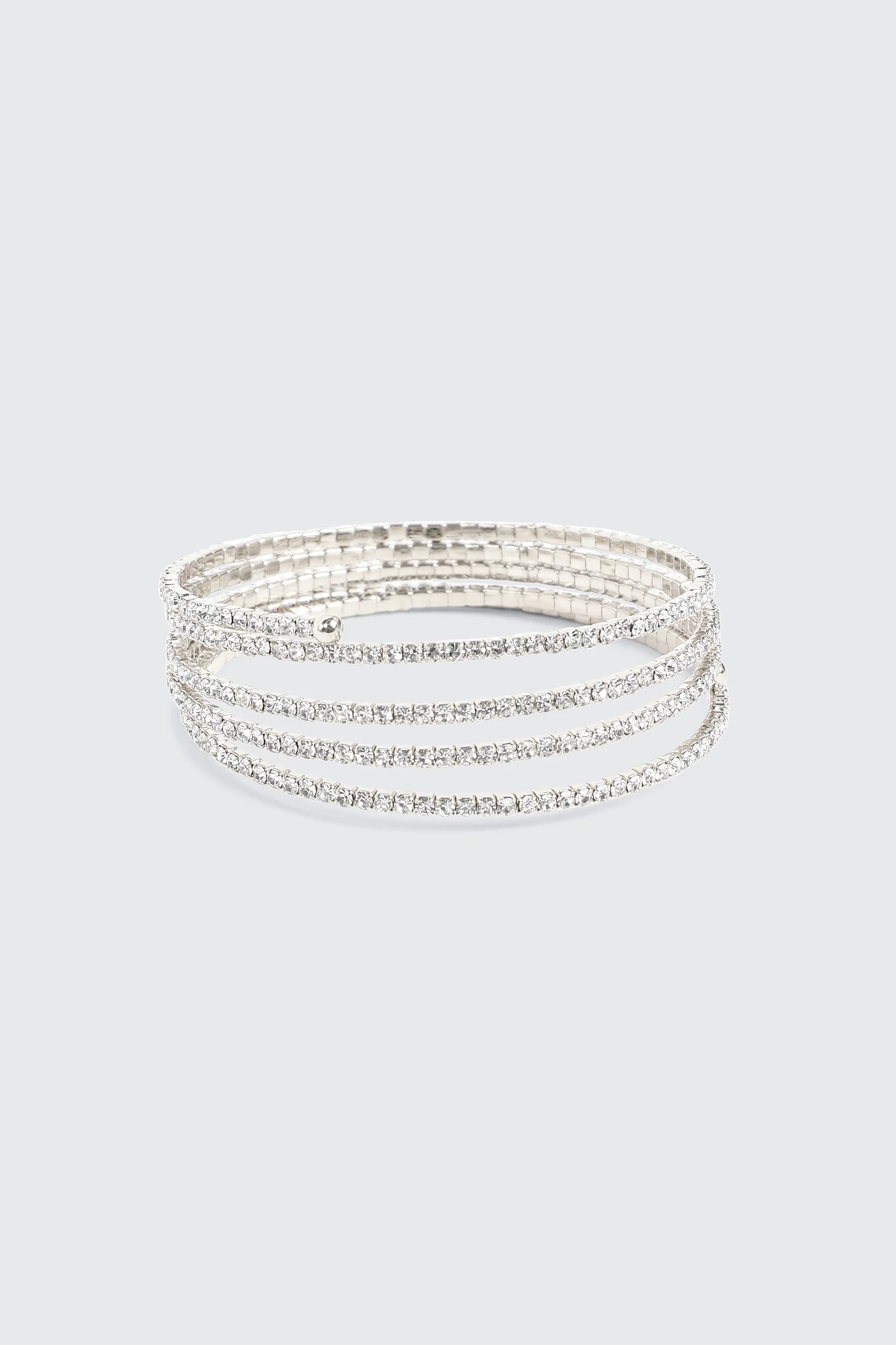 Rhinestone Spiral Bracelet - Image 2