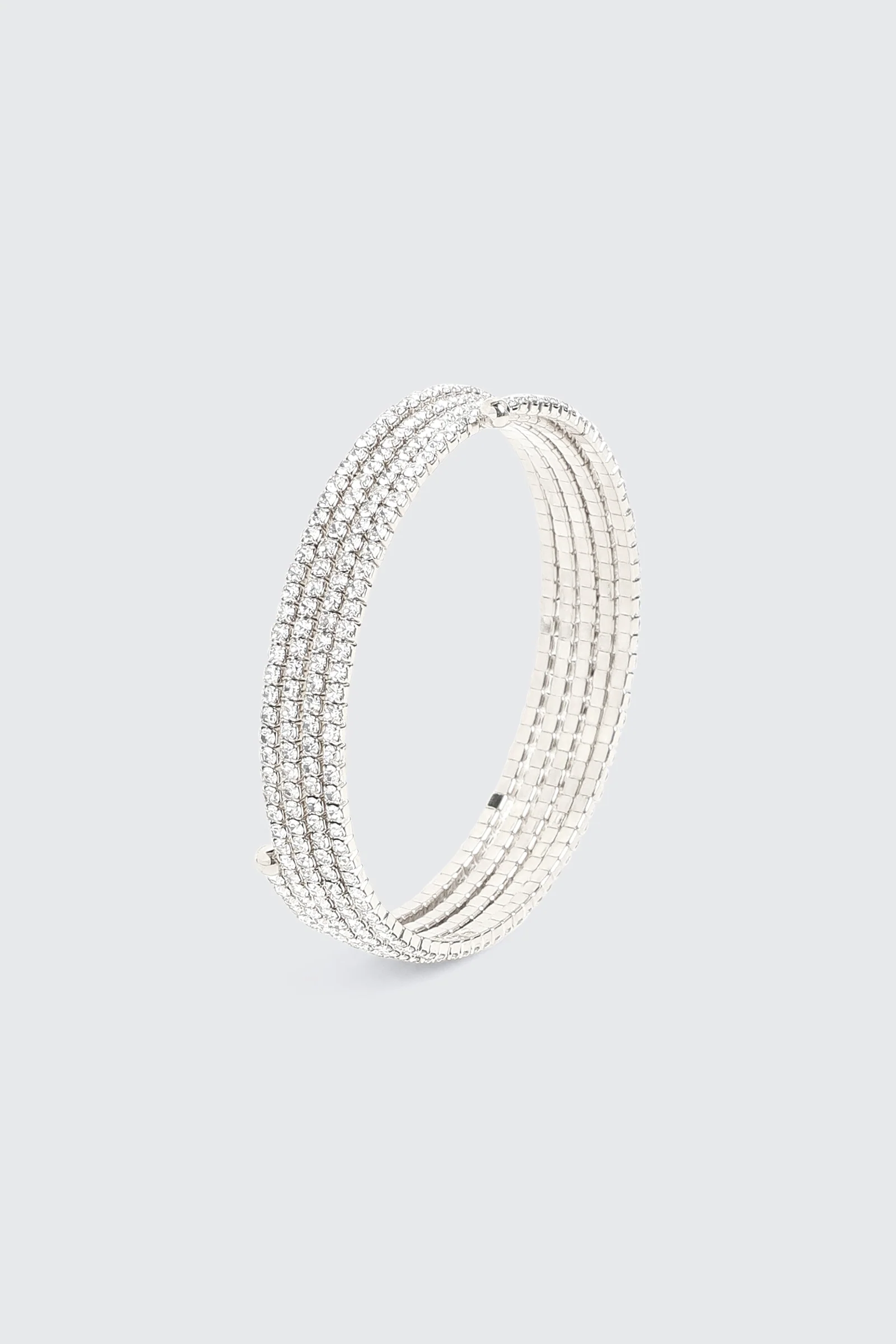 Rhinestone Spiral Bracelet - Image 3